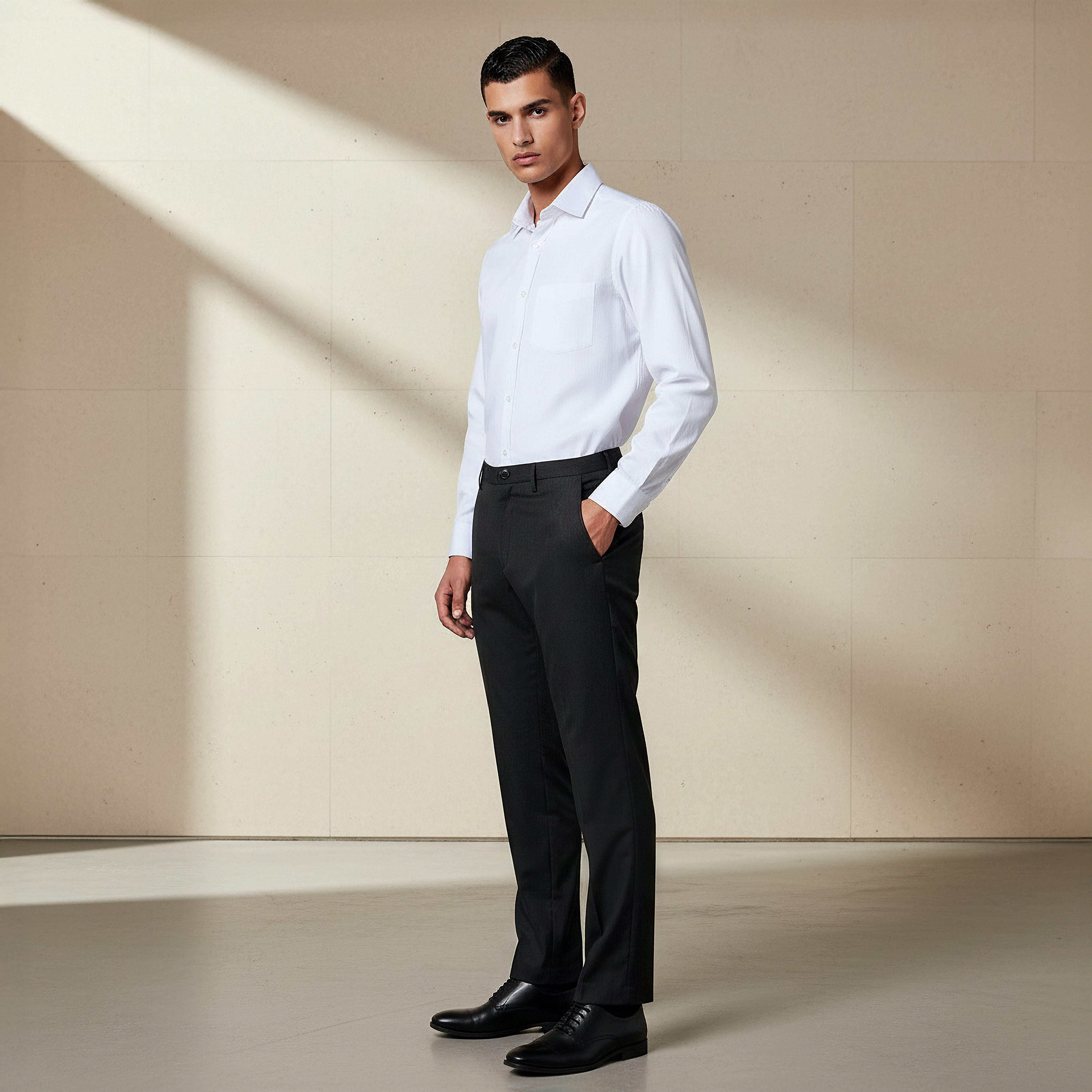 Slim Fit Flexi Waist Trousers-men-clothing-bottoms-trousersandchinos-trousers-image-2