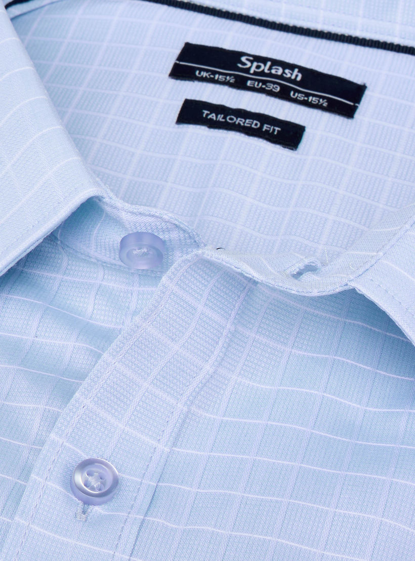 قميص مربعات بقصة عادية وأكمام طويلة للرجال-men-clothing-shirts-image-6