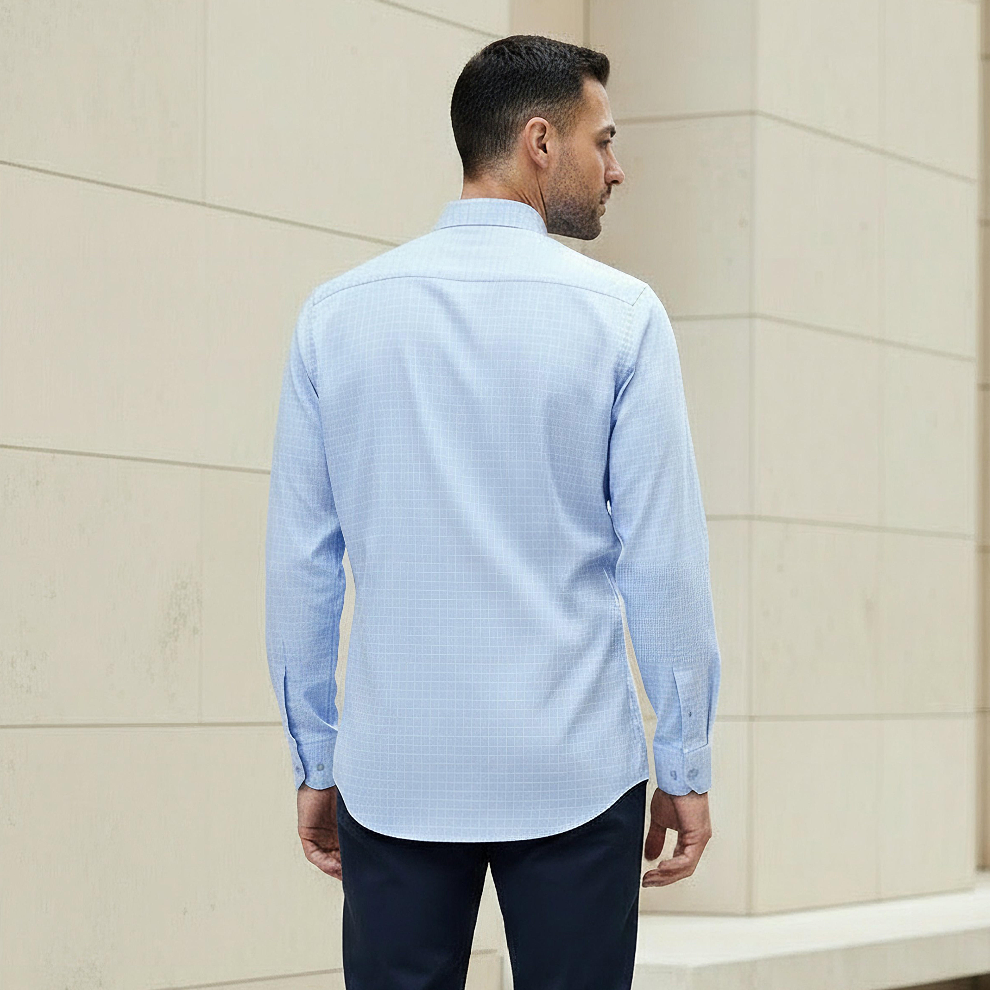 Men Regular Fit Checked Long Sleeve Shirt-men-clothing-shirts-image-3