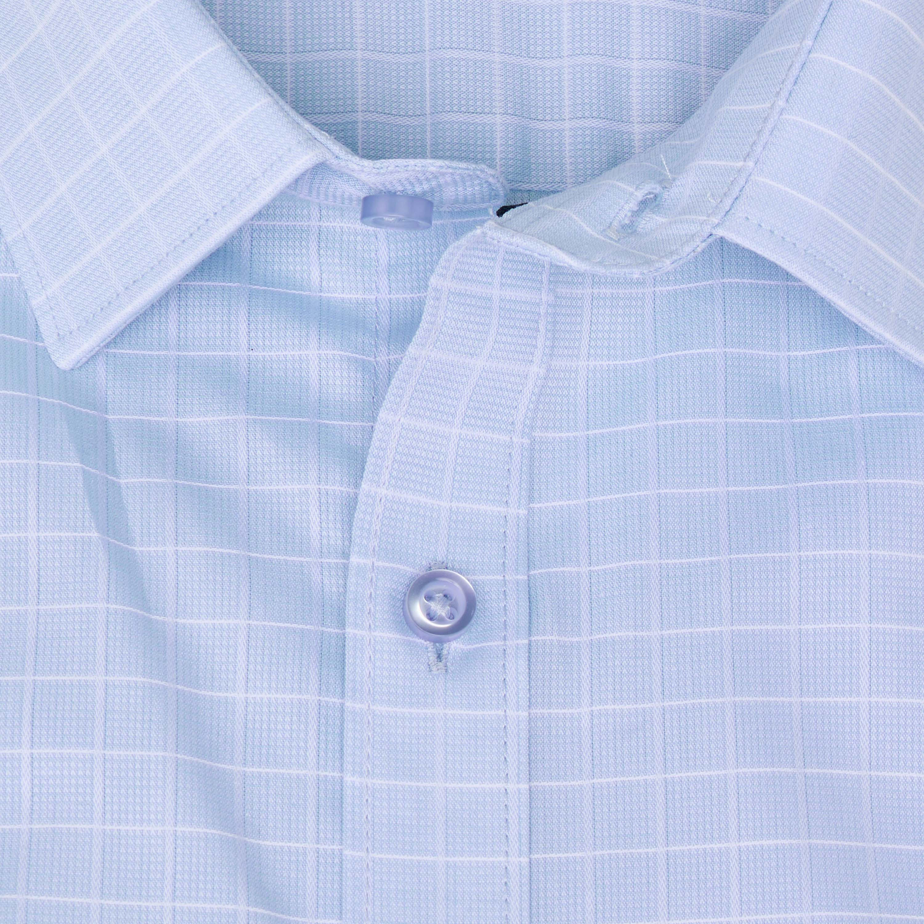 قميص مربعات بقصة عادية وأكمام طويلة للرجال-men-clothing-shirts-image-1