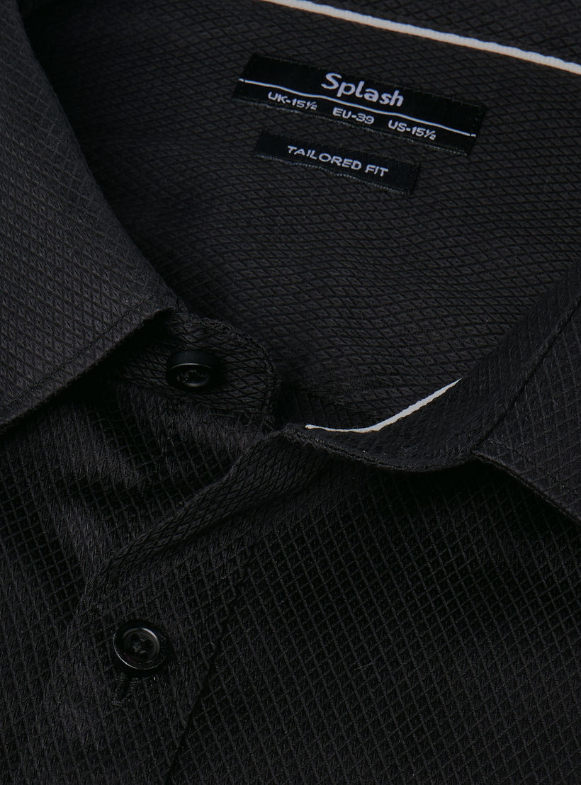 Men Regular Fit Collared Long Sleeve Shirt-men-clothing-shirts-image-2