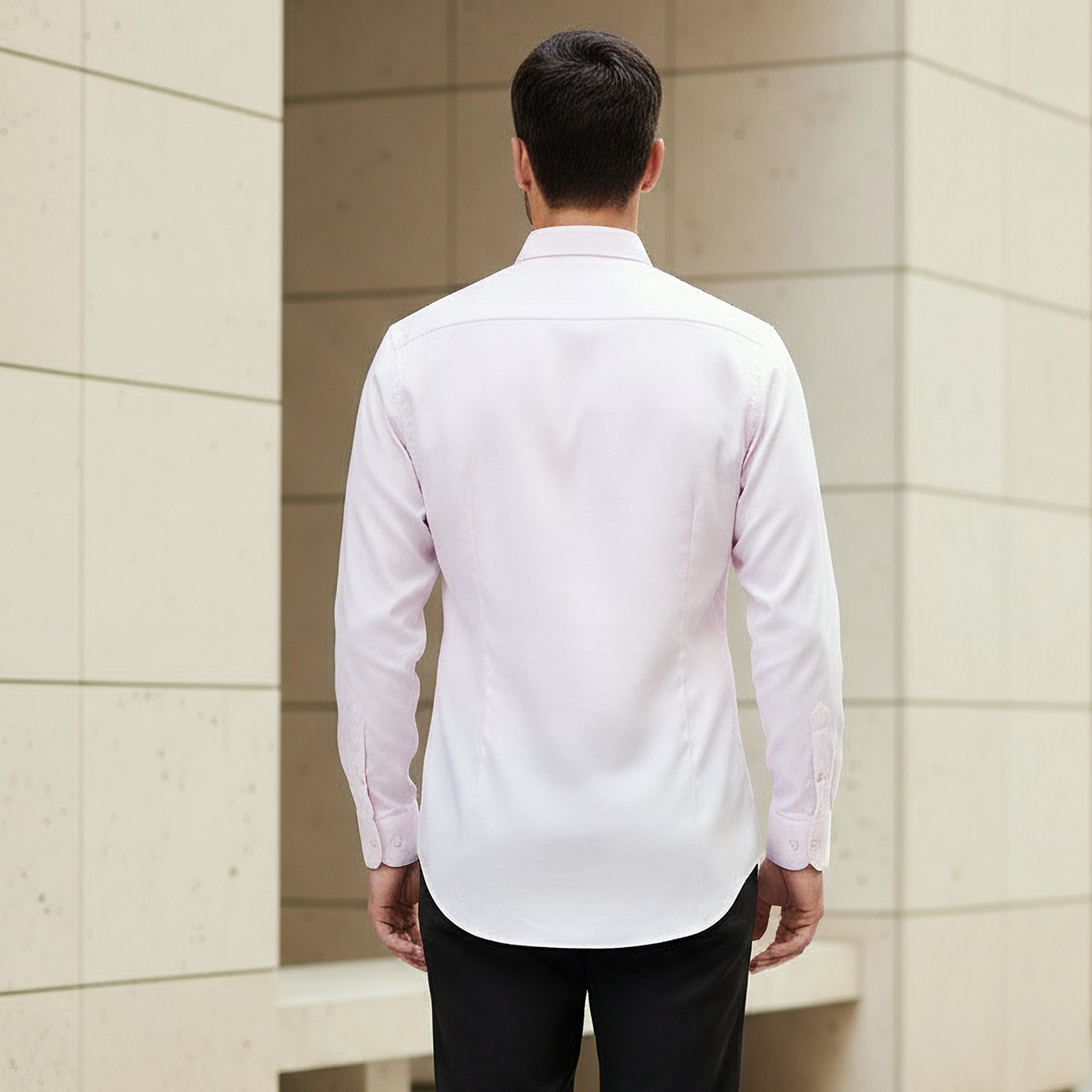 قميص بارز الملمس بقصّة عادية وأكمام طويلة للرجال-men-clothing-shirts-image-3