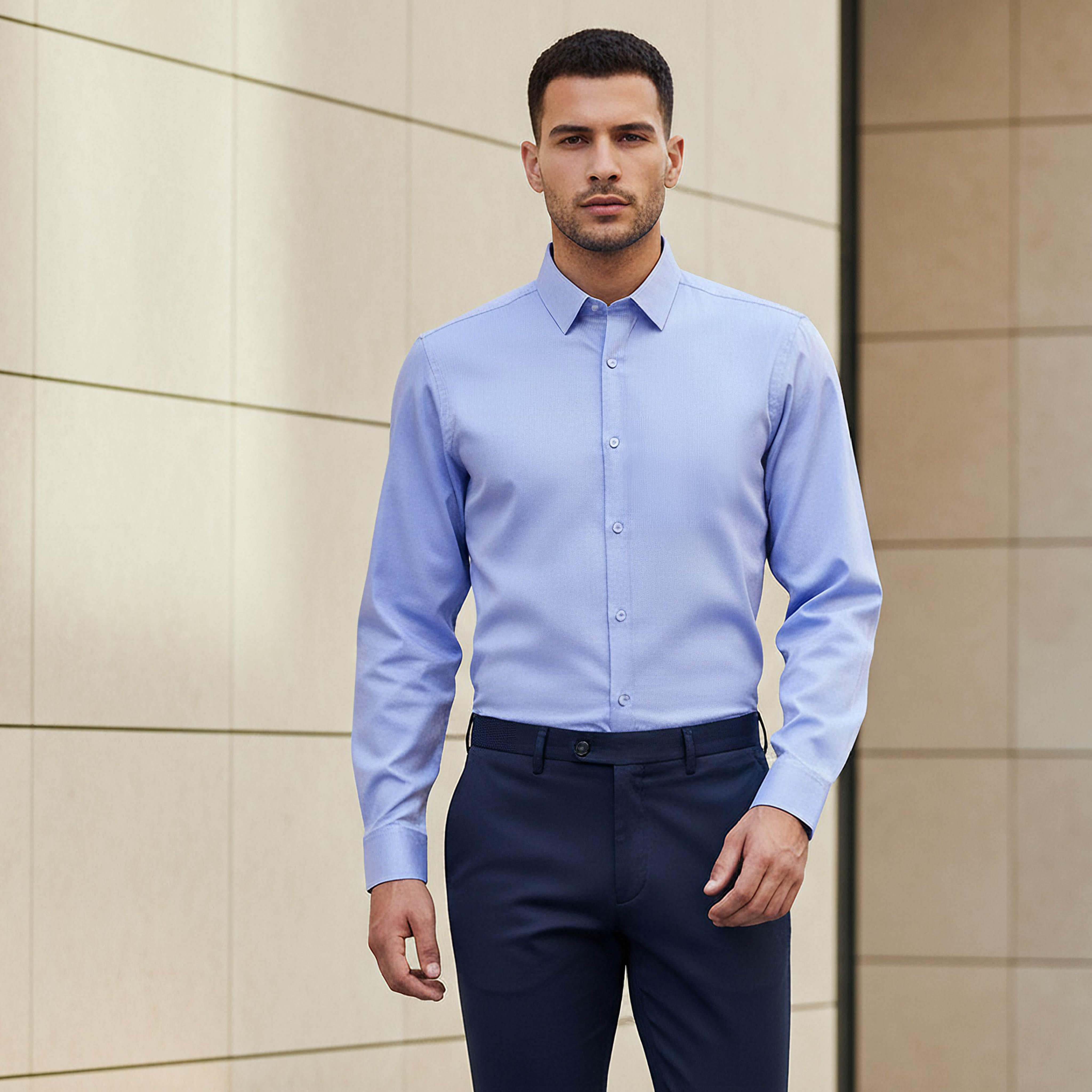 Men Regular Fit Textured Long Sleeve Shirt-men-clothing-shirts-image-1