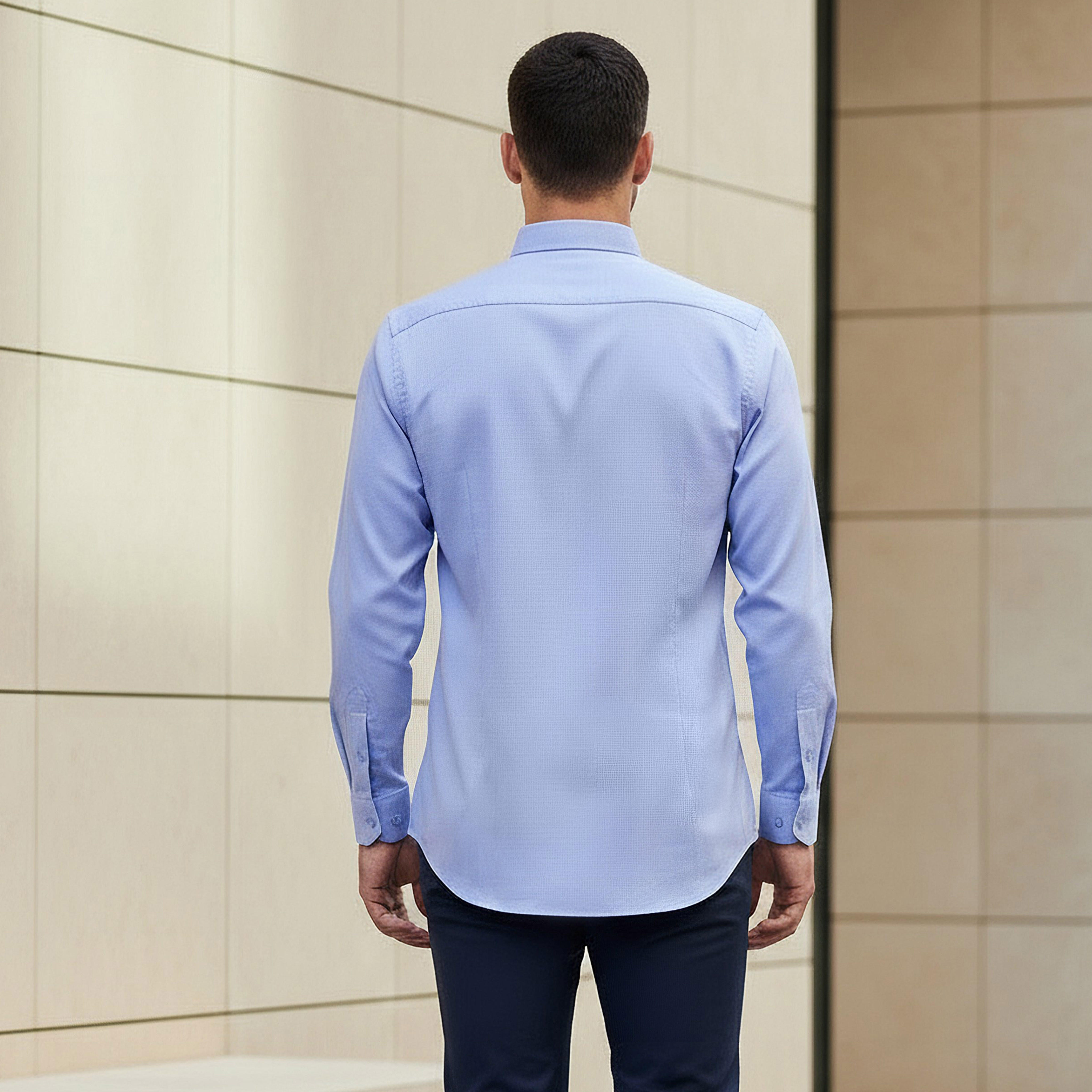 Men Regular Fit Textured Long Sleeve Shirt-men-clothing-shirts-image-3