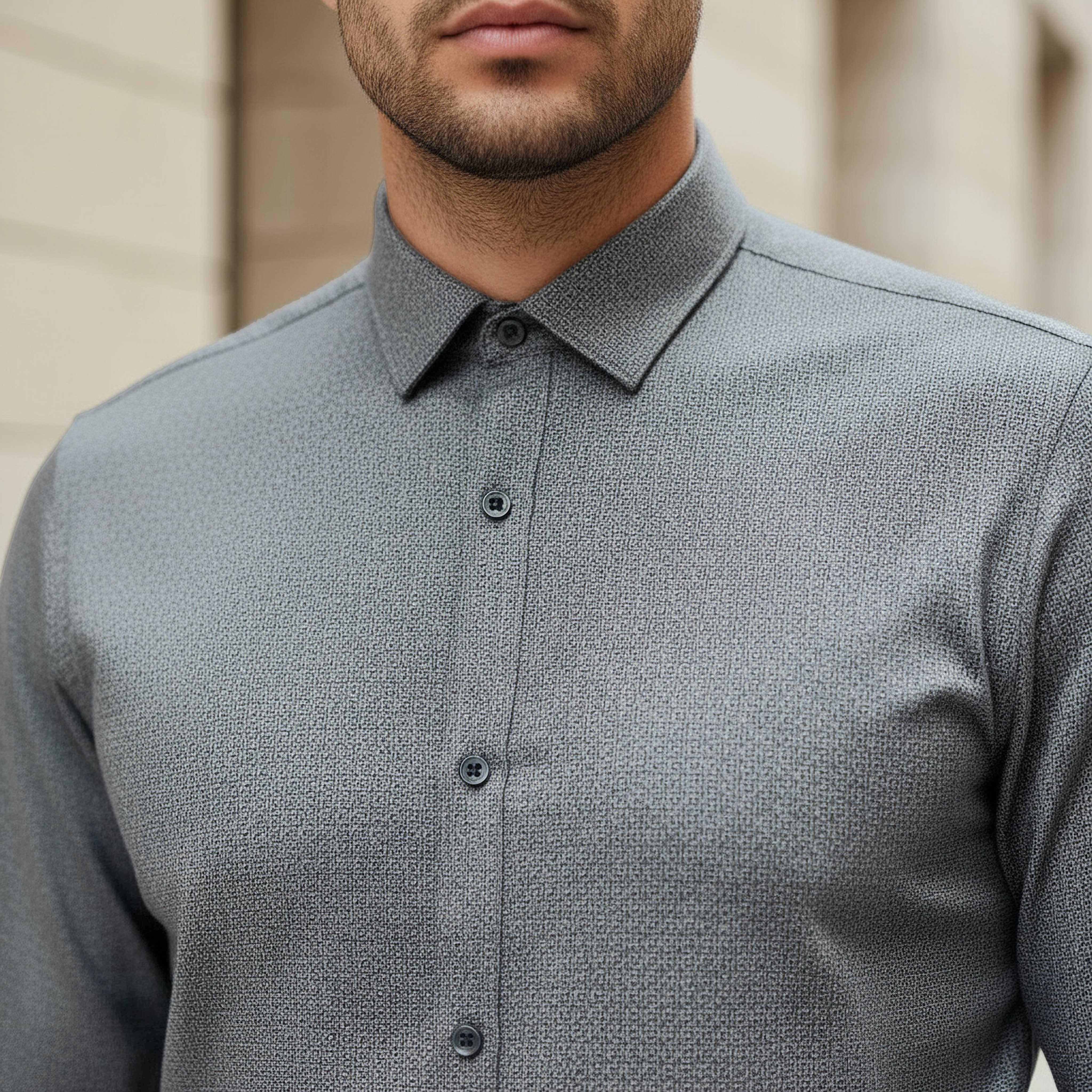 Men Regular Fit Textured Long Sleeve Shirt-men-clothing-shirts-image-7