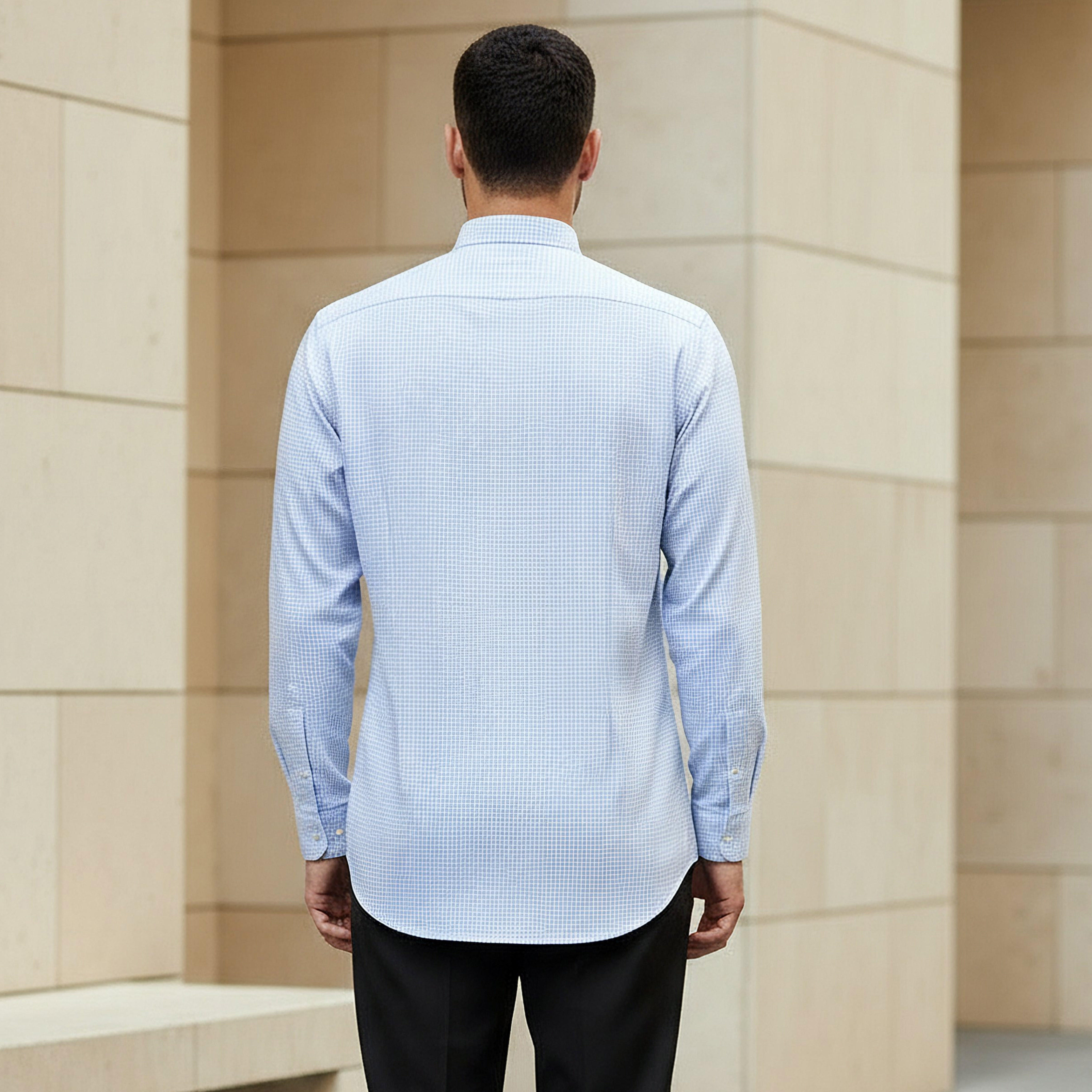 قميص رجالي كاروهات بأكمام طويلة وقصة عادية-men-clothing-shirts-image-3