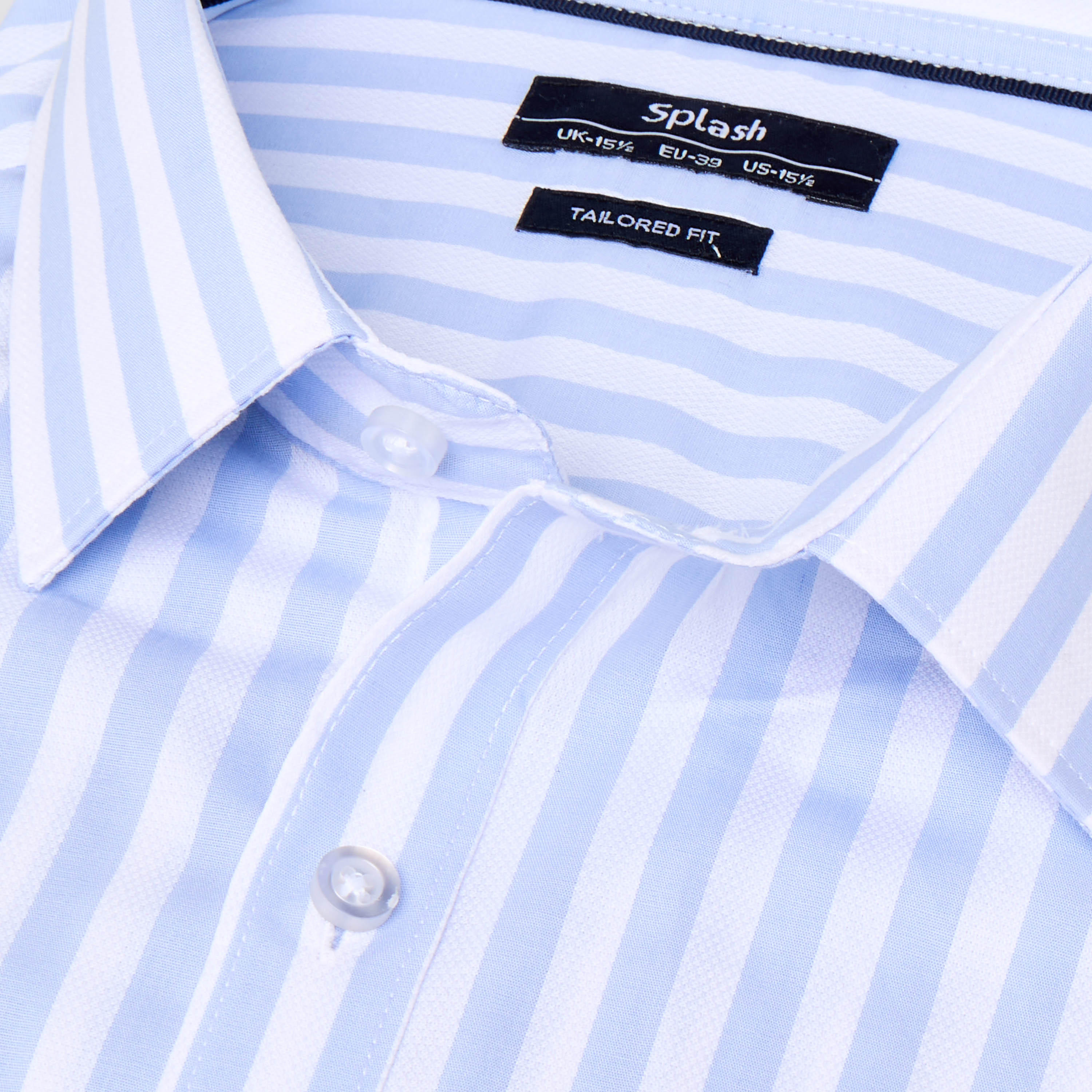 قميص مخطط بقصة عادية وأكمام طويلة للرجال-men-clothing-shirts-image-2