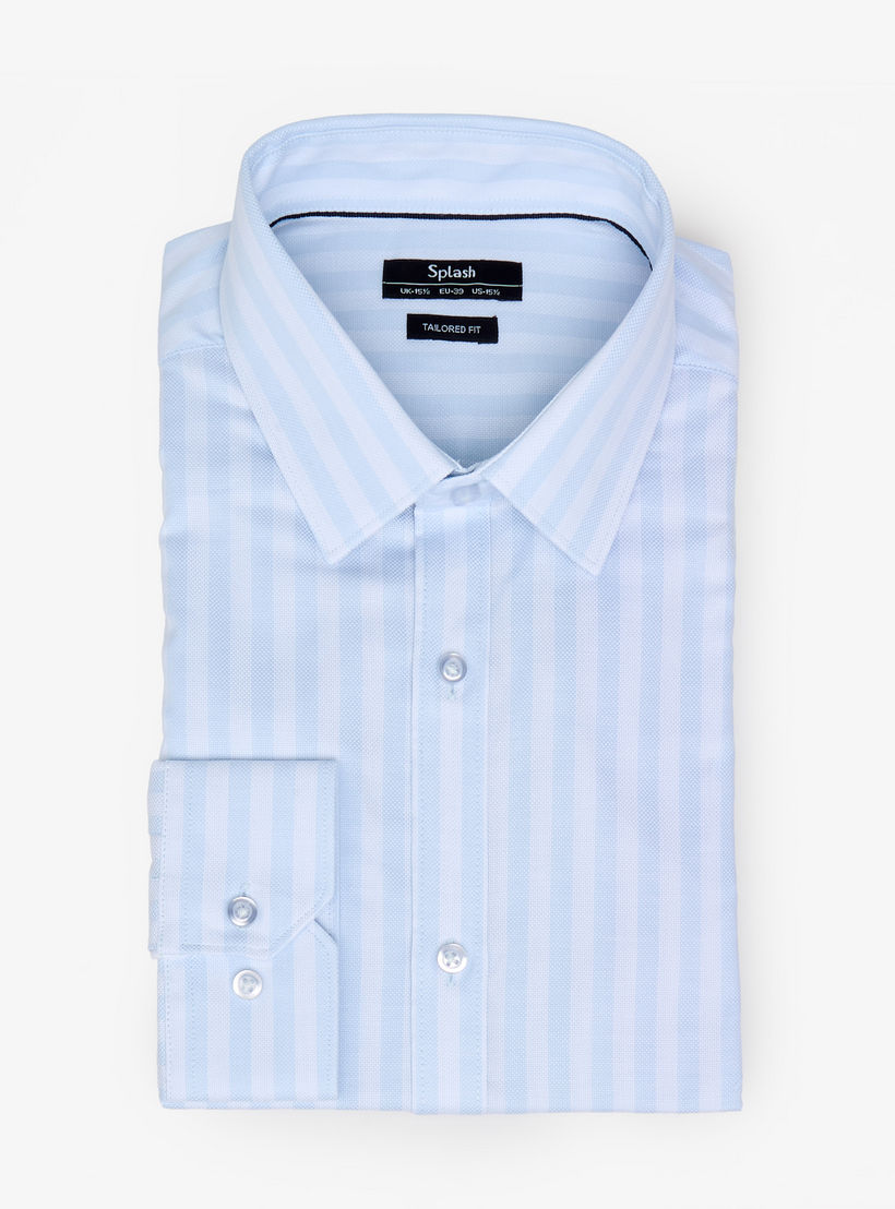 Men Regular Fit Striped Long Sleeve Shirt-men-clothing-shirts-image-5