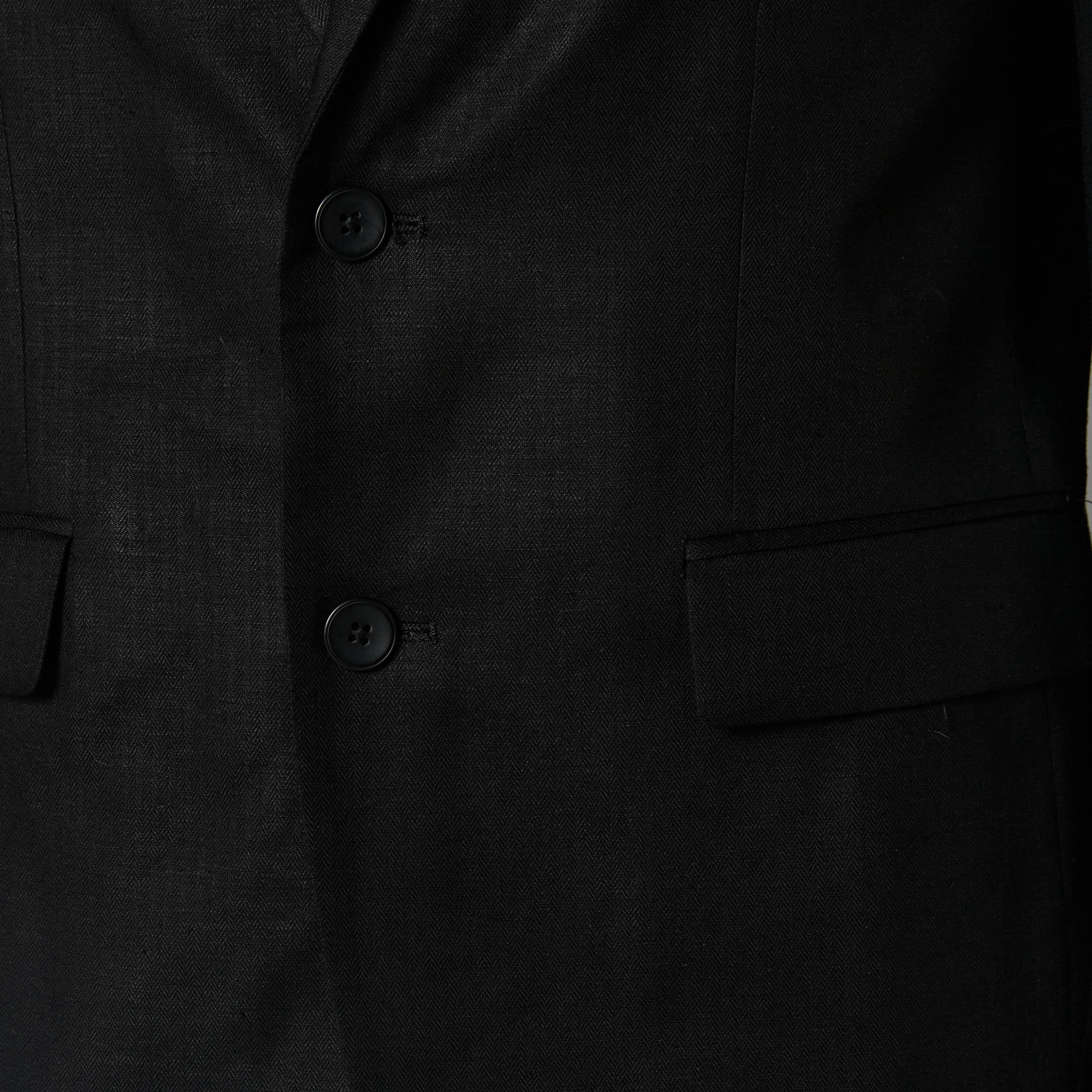 Men Slim Fit Herringbone Linen Blend Blazer-men-winterwear-jacketsandblazers-image-4