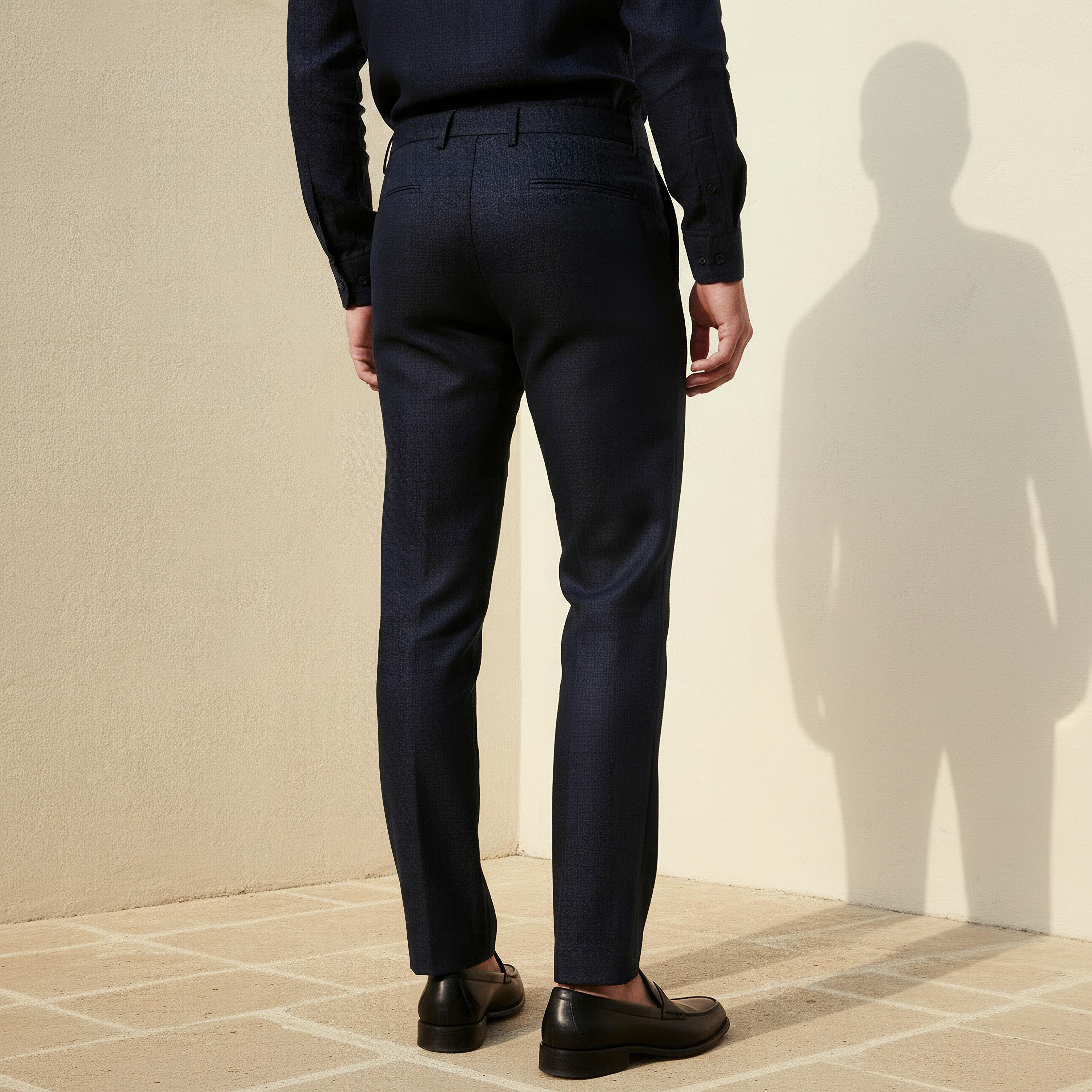 Slim Fit Linen Blend Flexi Waist Formal Trousers-men-clothing-coordsets-image-4