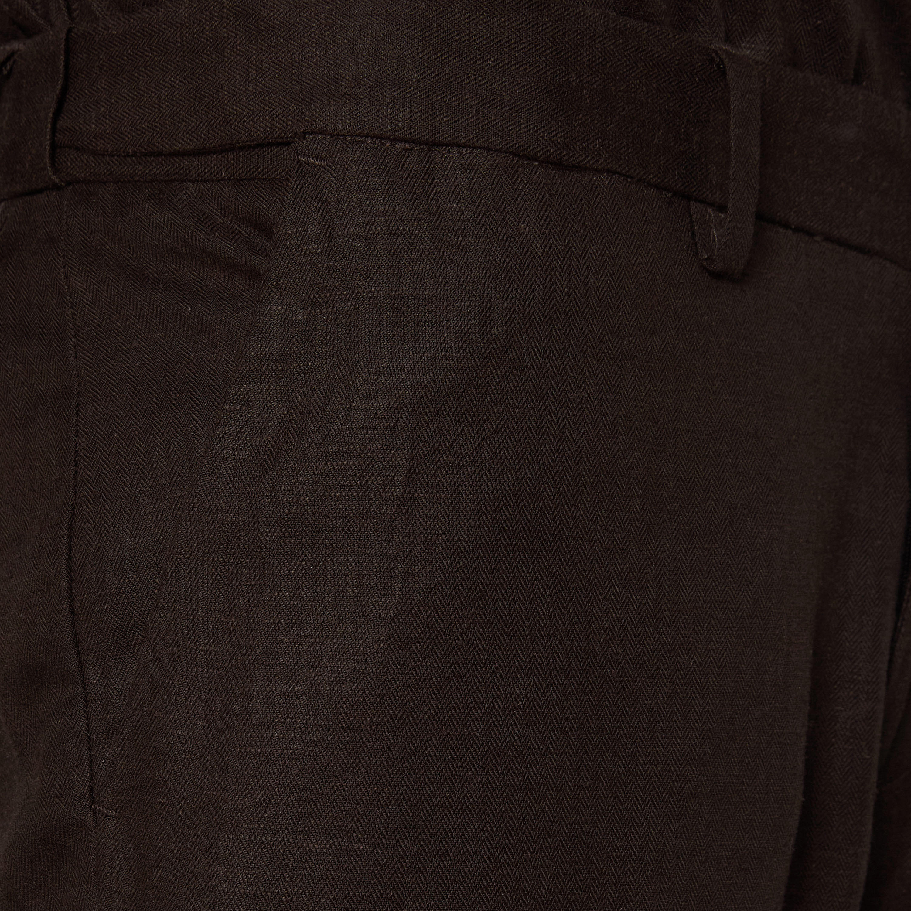 Slim Fit Linen Blend Flexi Waist Formal Trousers-men-clothing-coordsets-image-2