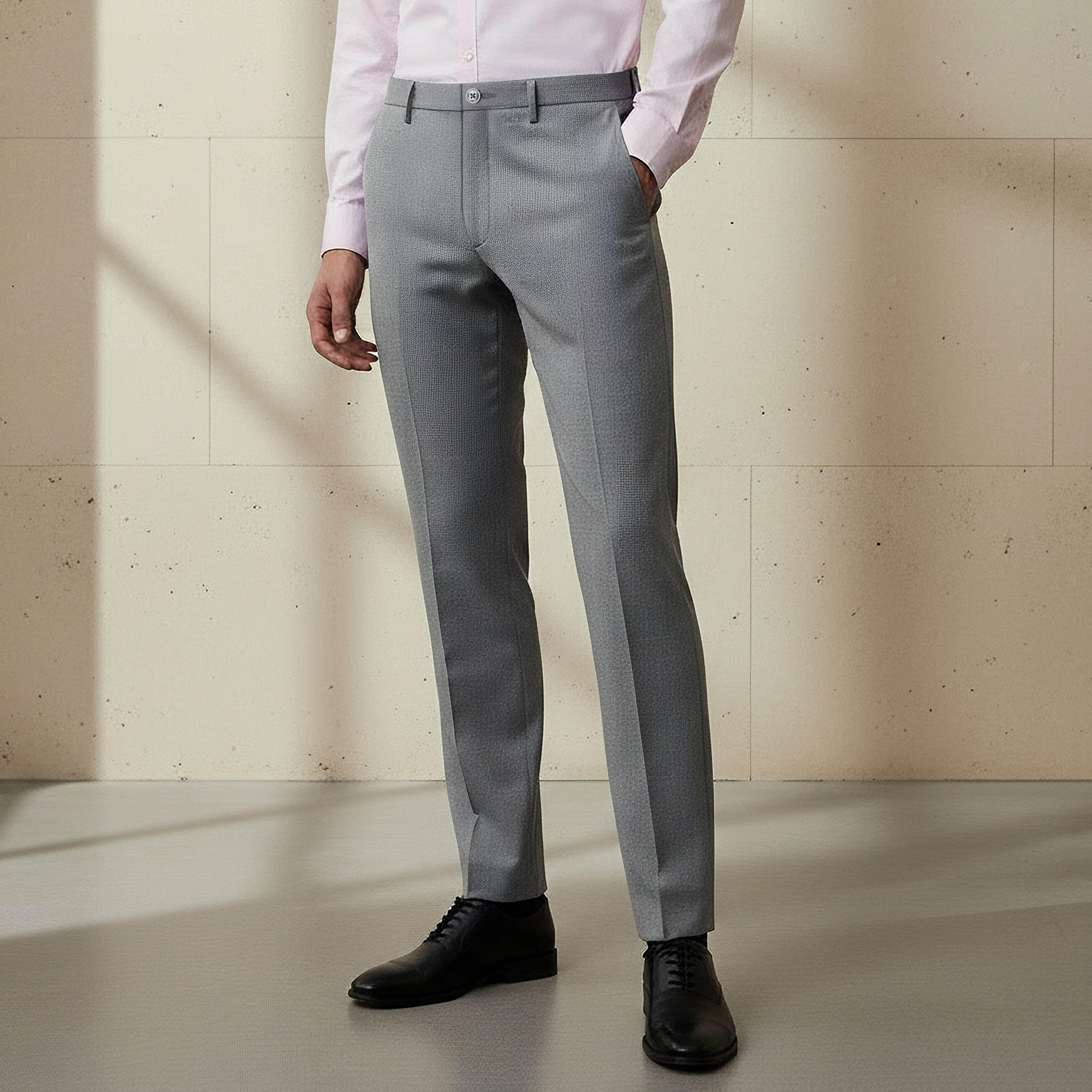 Regular Fit Flexi Waist Formal Trousers-men-clothing-bottoms-trousersandchinos-trousers-image-1
