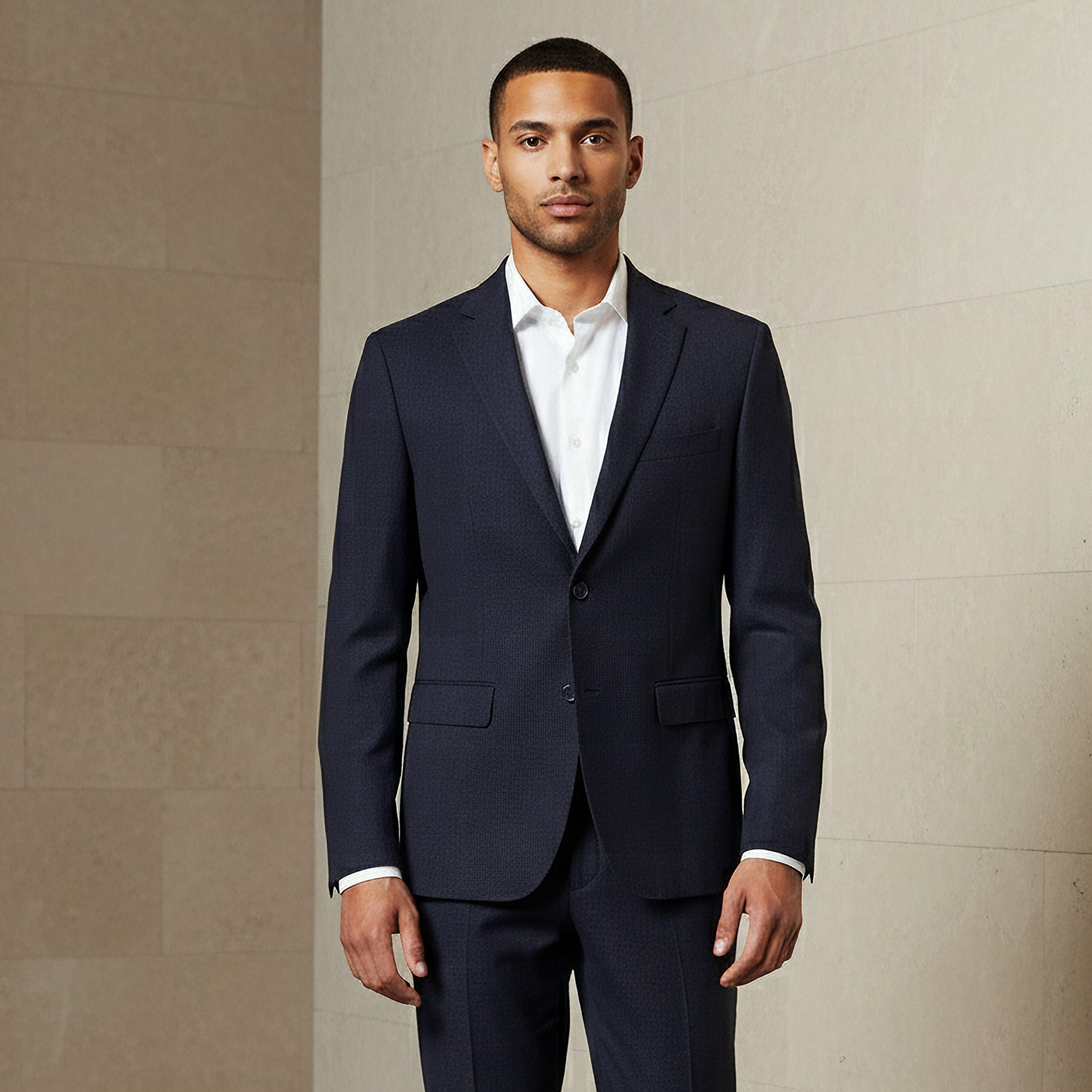 Men Slim Fit Textured Dobby Blazer-men-winterwear-jacketsandblazers-image-1