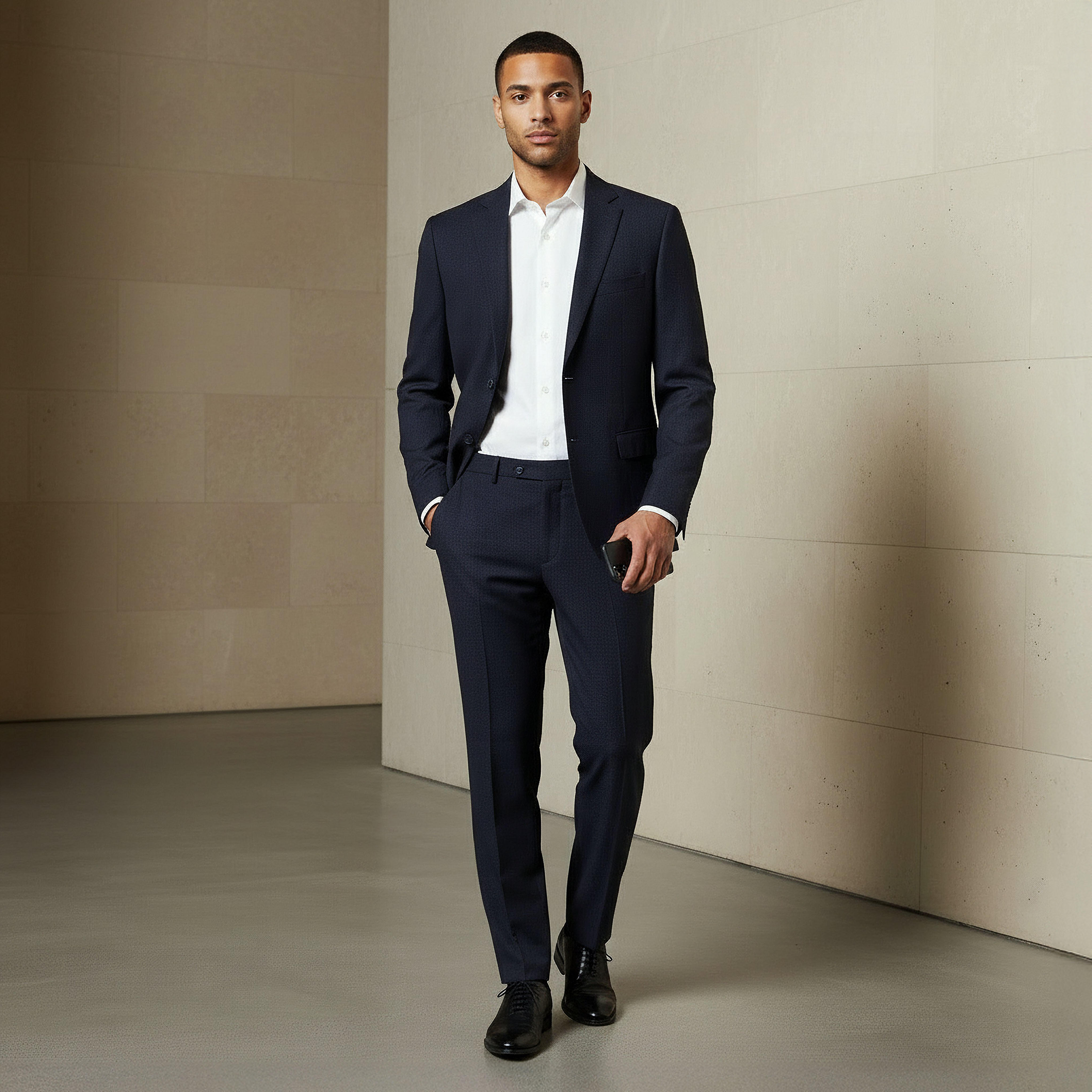 Men Slim Fit Textured Dobby Blazer-men-winterwear-jacketsandblazers-image-2