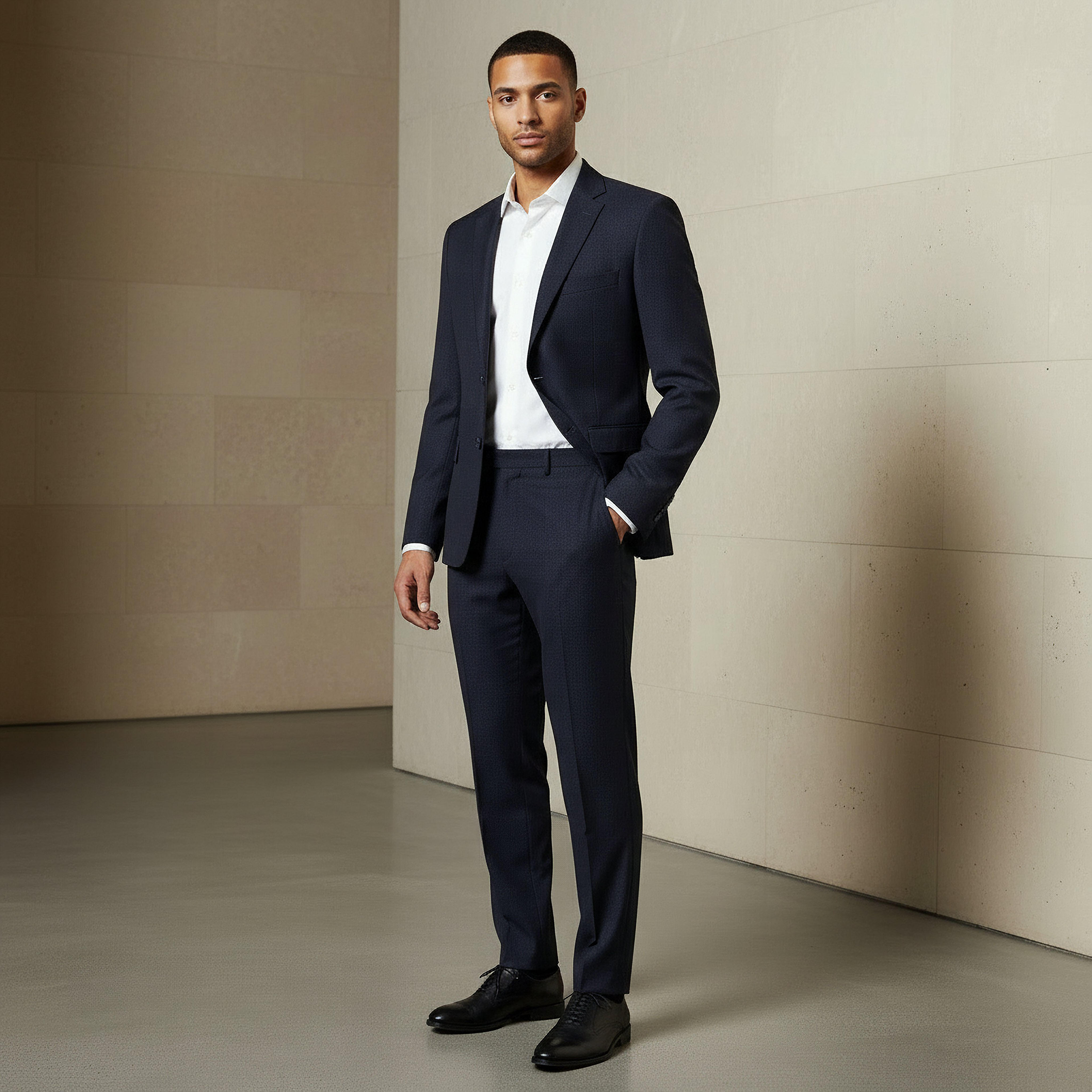 Men Slim Fit Textured Dobby Blazer-men-winterwear-jacketsandblazers-image-5