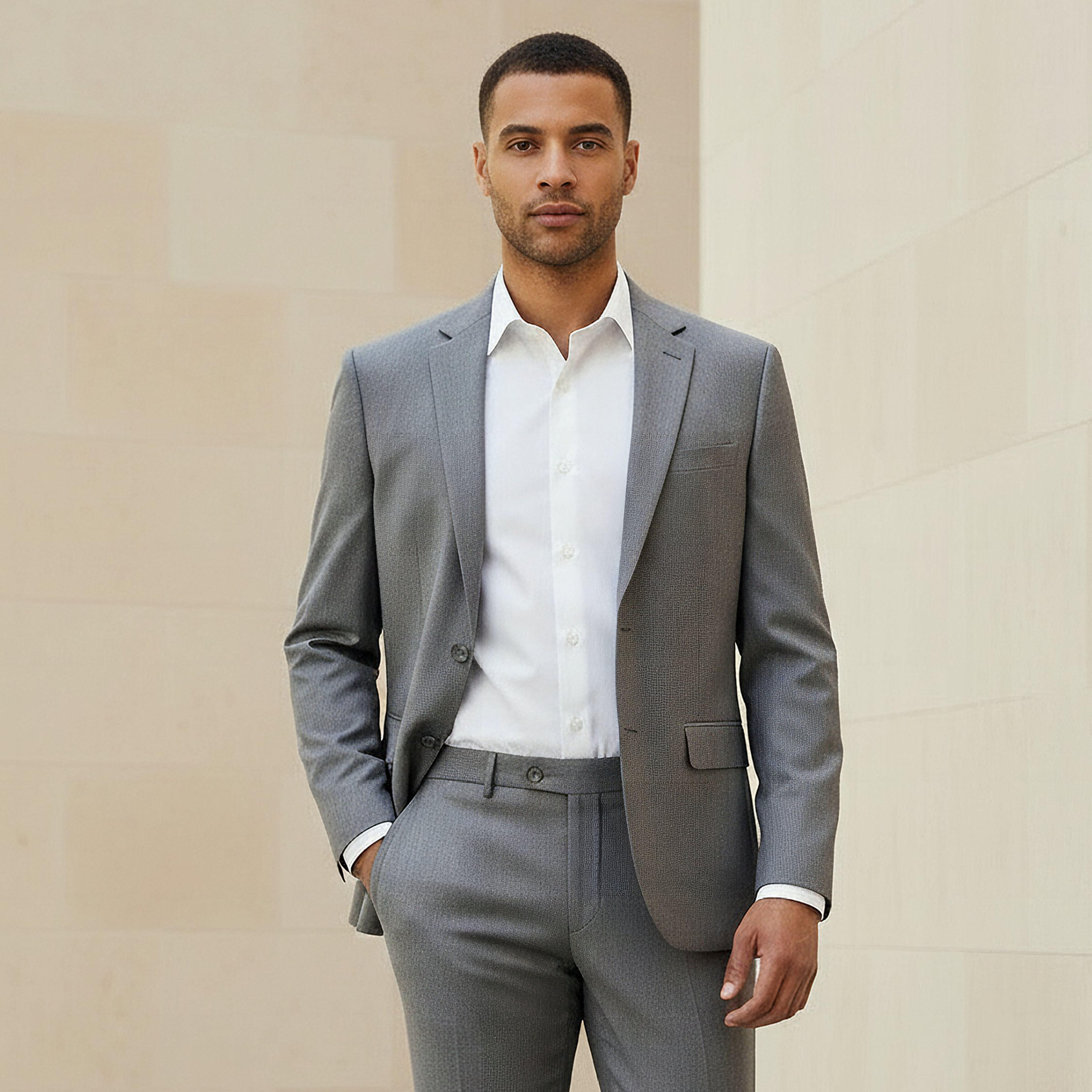 Men Slim Fit Textured Dobby Blazer-men-winterwear-jacketsandblazers-image-1