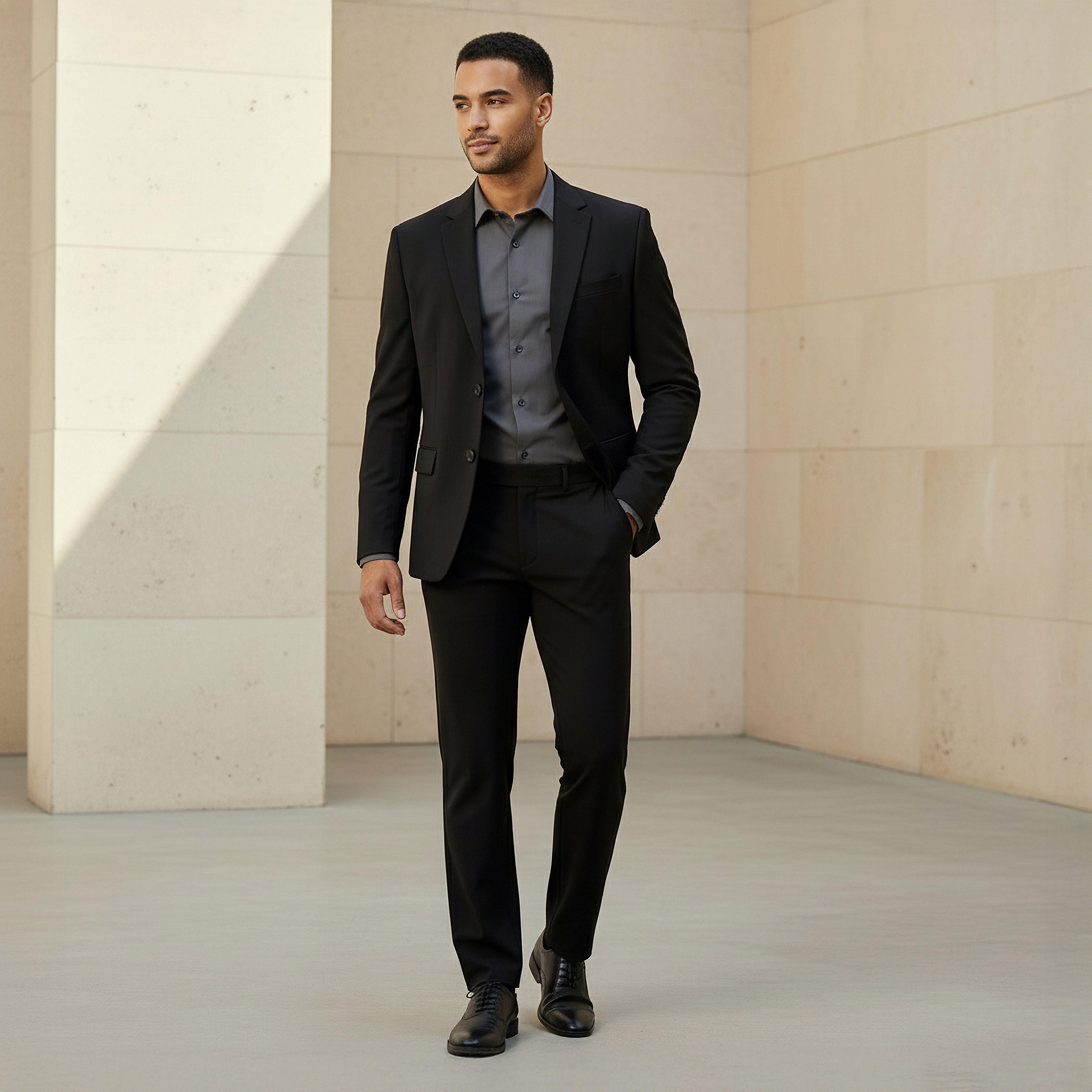Men Regular Fit Notch Lapel Blazer-men-winterwear-jacketsandblazers-image-2