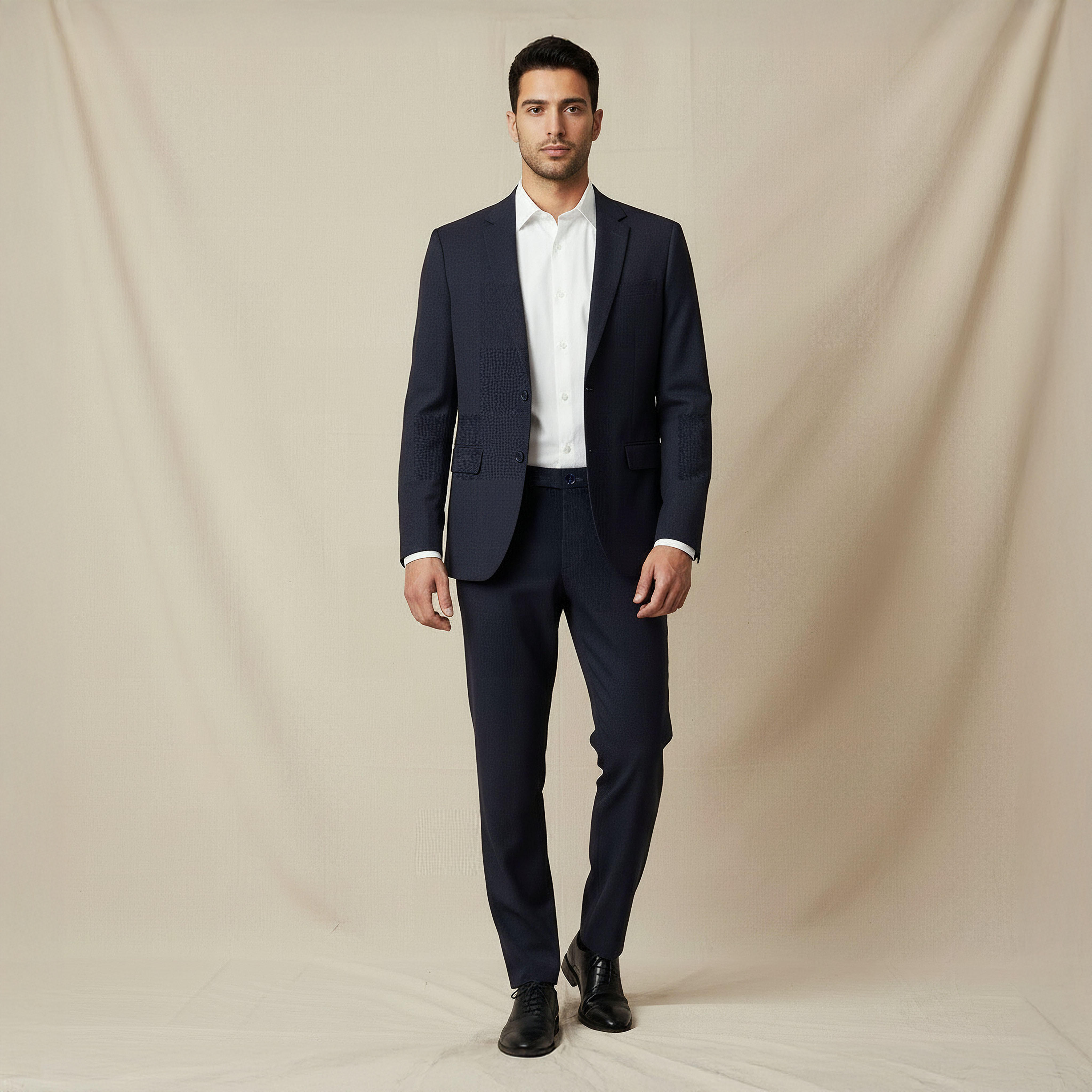 بنطلون رسمي دوبي بقصة سليم وخصر مرن -men-clothing-coordsets-image-4