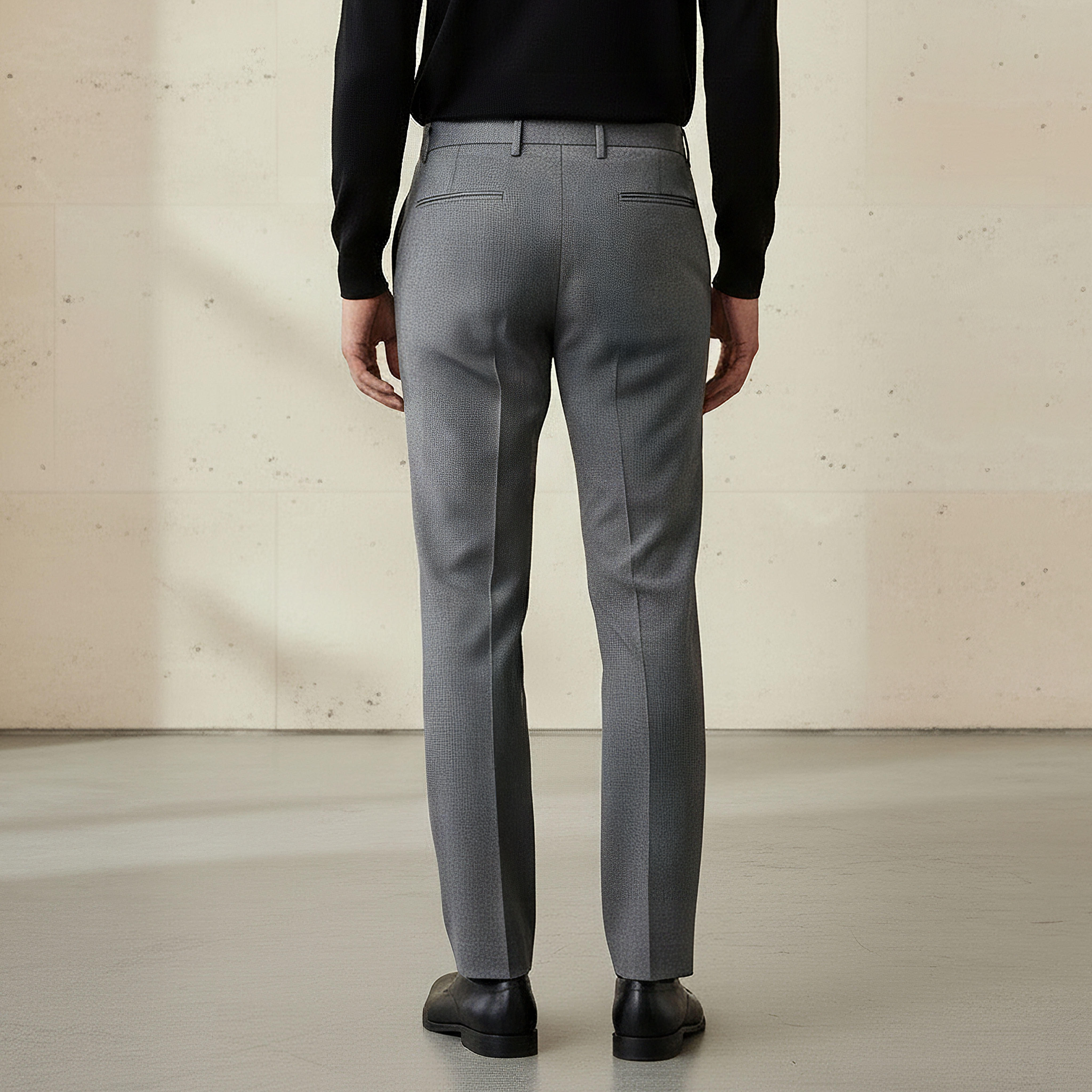 بنطلون رسمي دوبي بقصة سليم وخصر مرن -men-clothing-coordsets-image-3