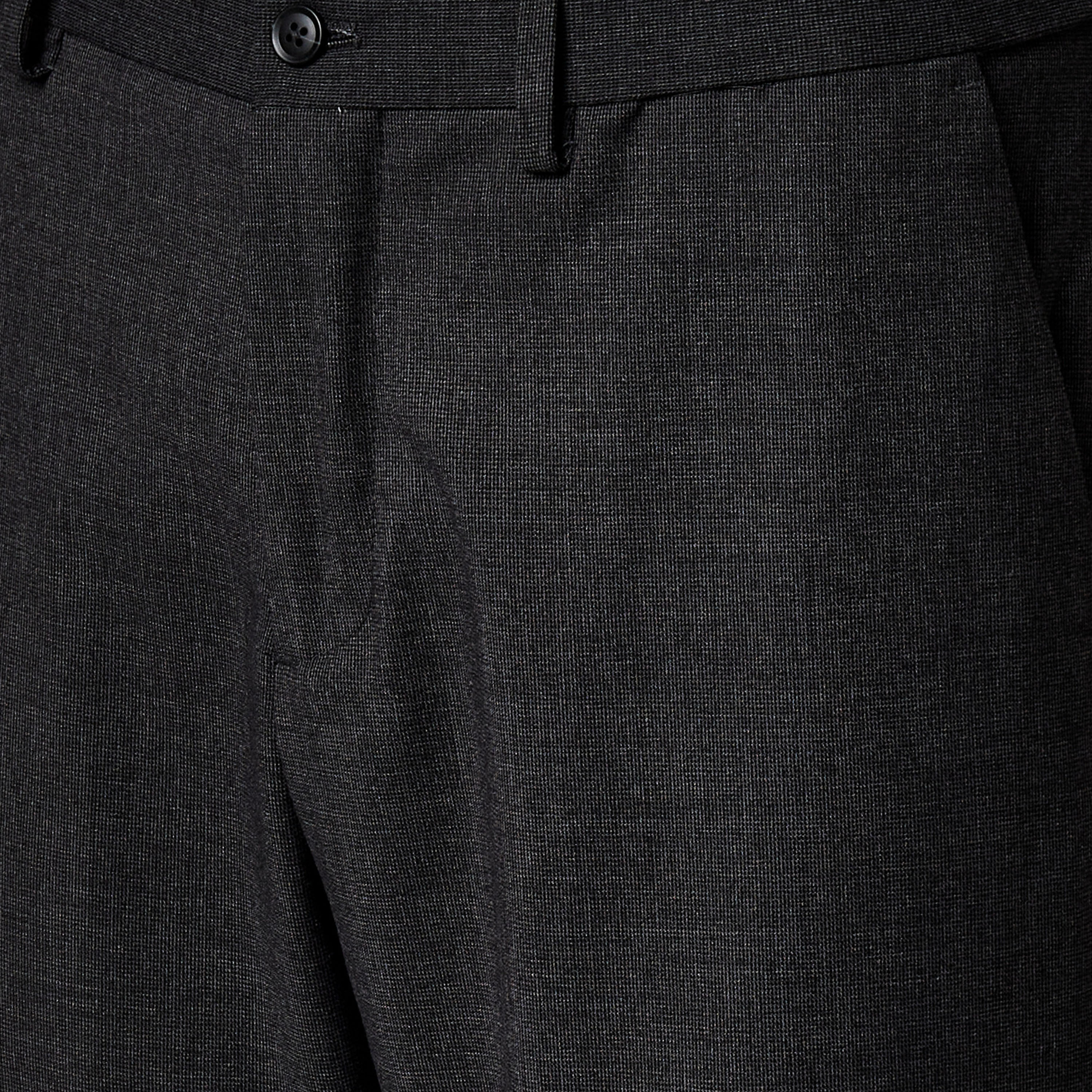 Regular Fit Dobby Flexi Waist Formal Trousers-men-clothing-bottoms-trousersandchinos-trousers-image-2