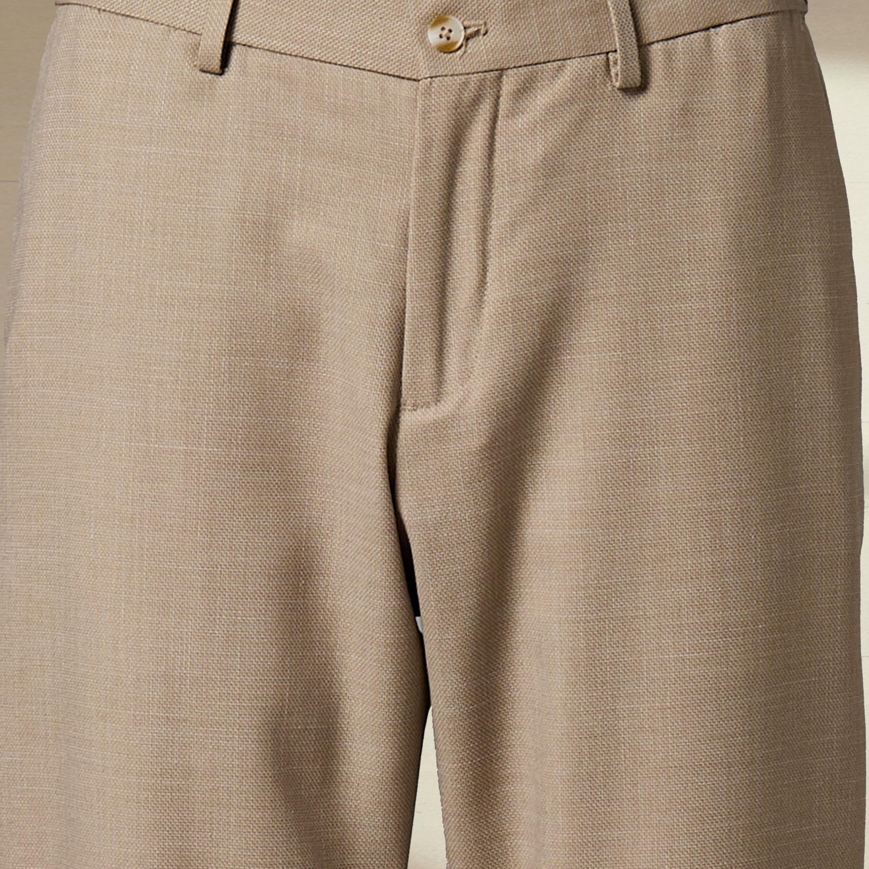 Regular Fit Dobby Flexi Waist Formal Trousers-men-clothing-bottoms-trousersandchinos-trousers-image-4