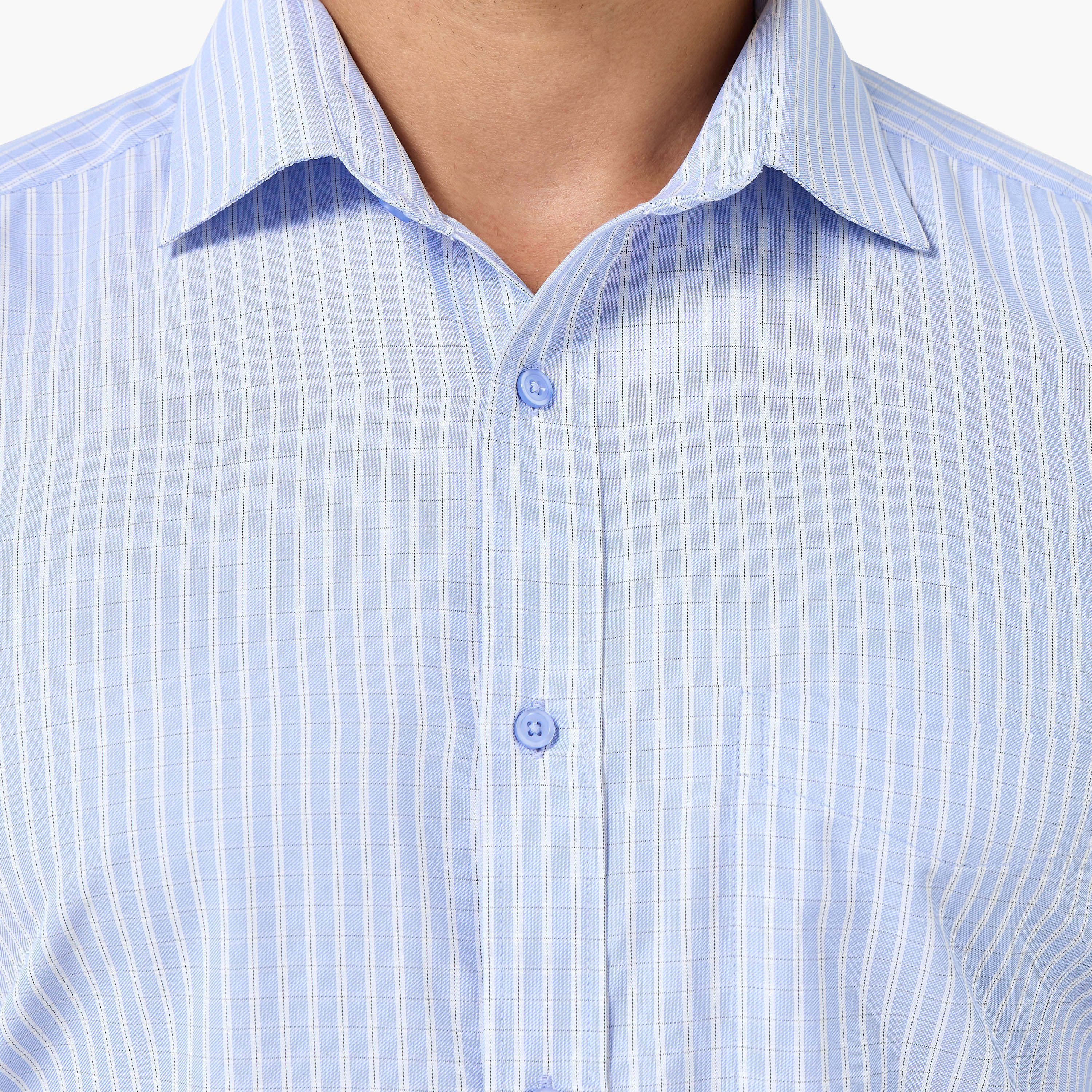 قميص كاروهات بأكمام طويلة وياقة وقصة عادية للرجال-men-clothing-shirts-image-4