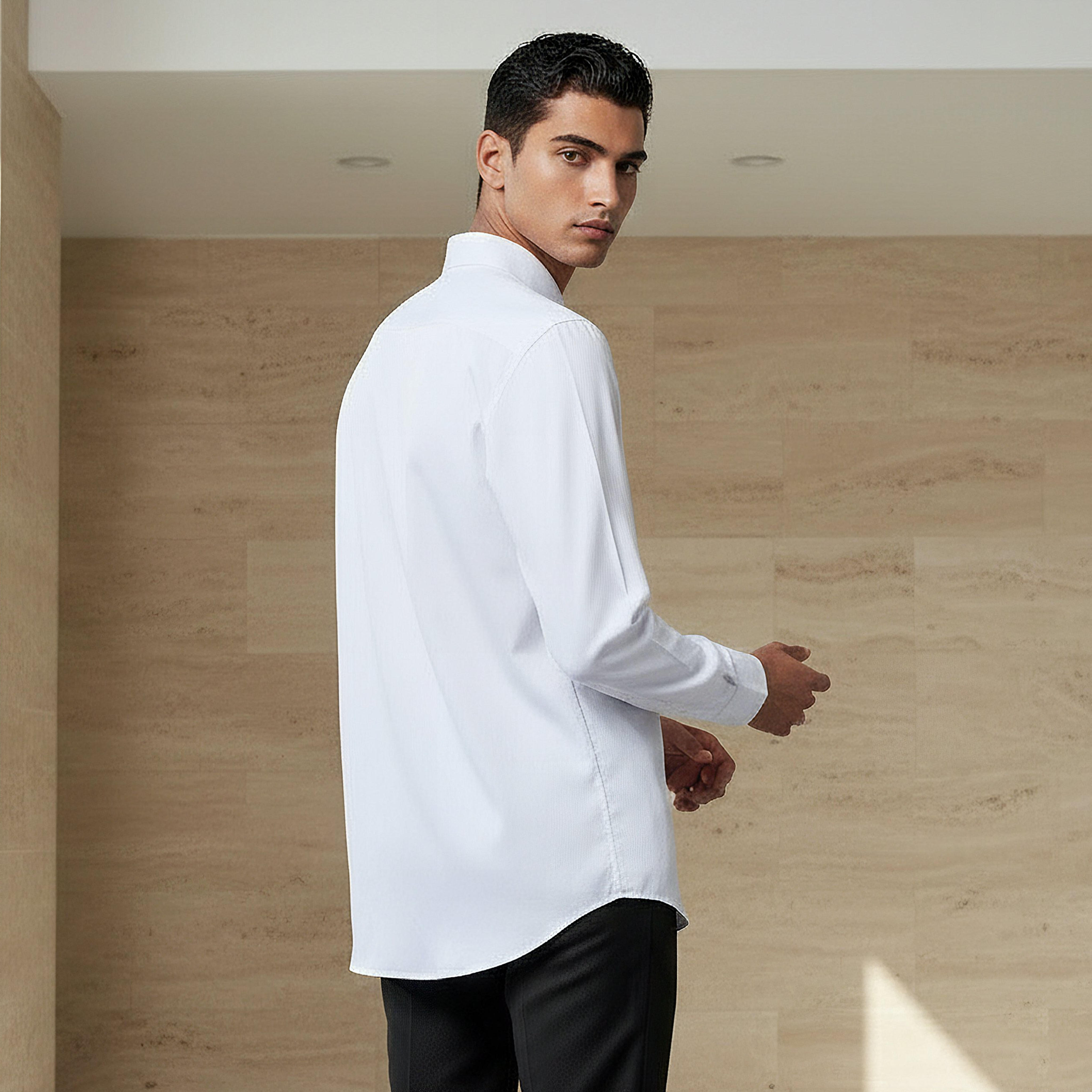 Men Regular Fit Collared Long Sleeve Shirt-men-clothing-shirts-image-3