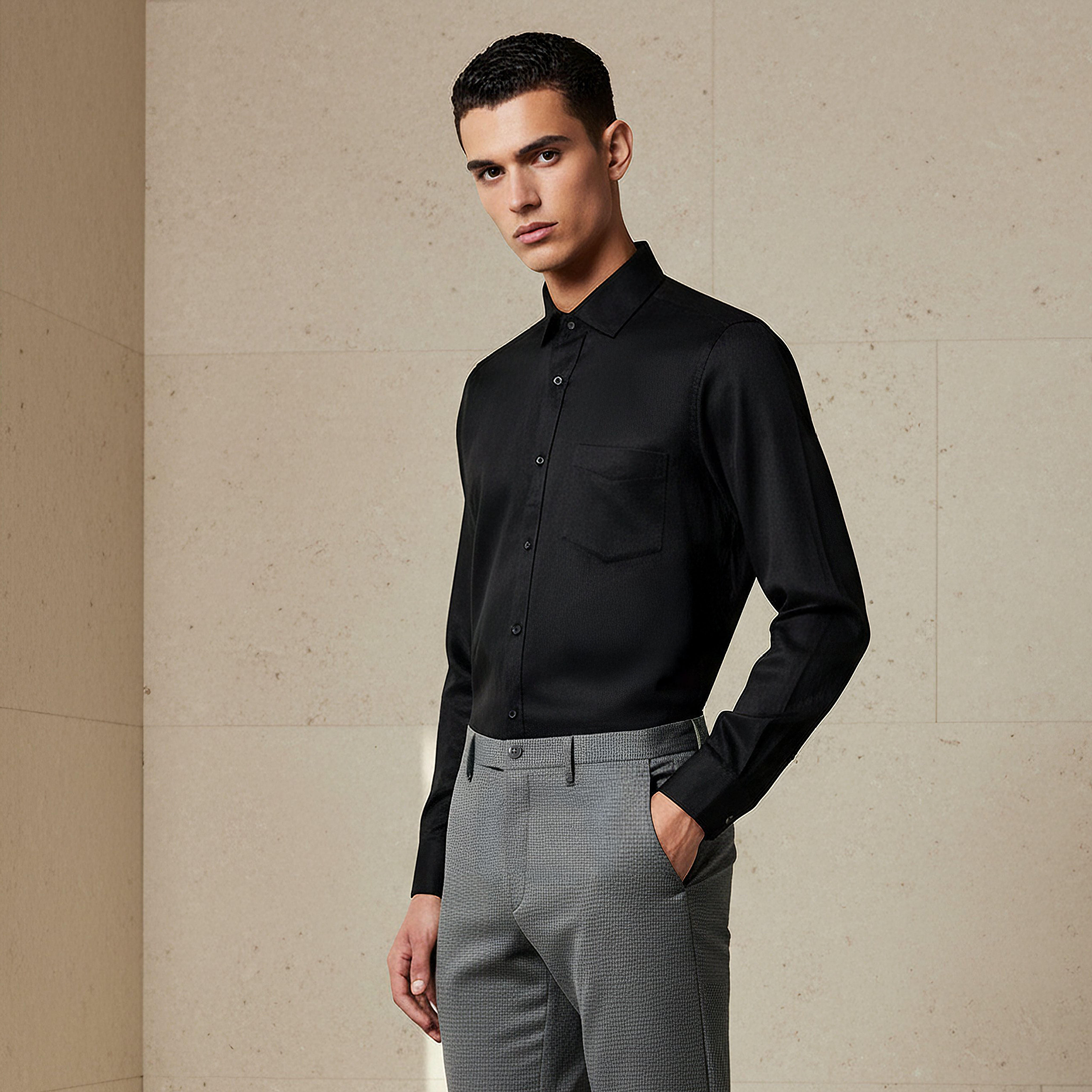 قميص رجالي بقصة عادية وياقة وأكمام طويلة-men-clothing-shirts-image-7