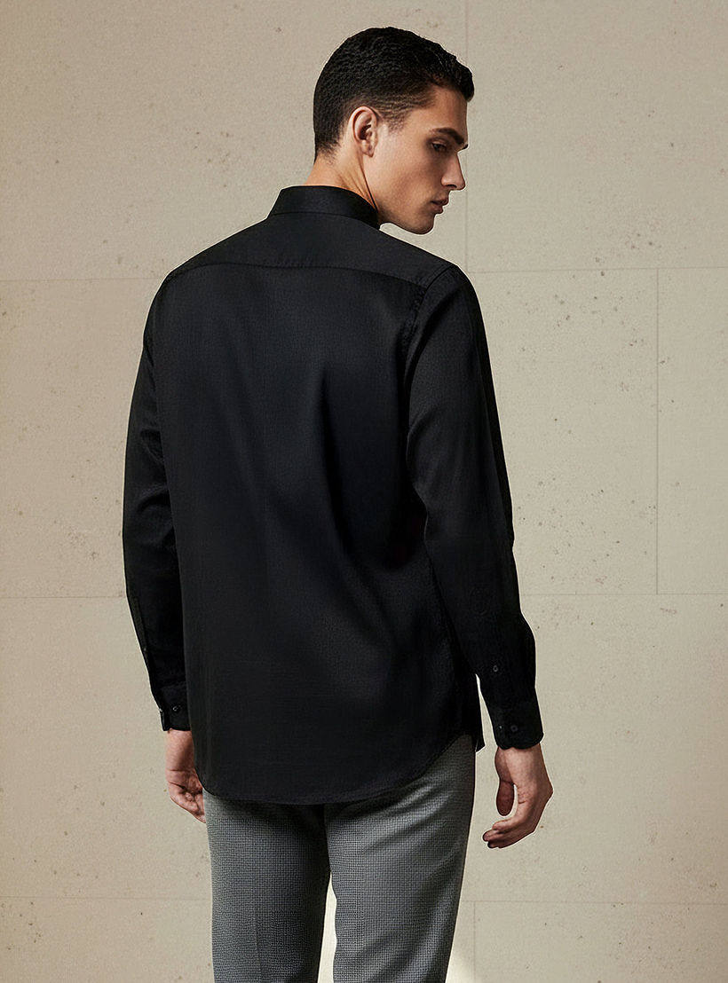 Men Regular Fit Collared Long Sleeve Shirt-men-clothing-shirts-image-3