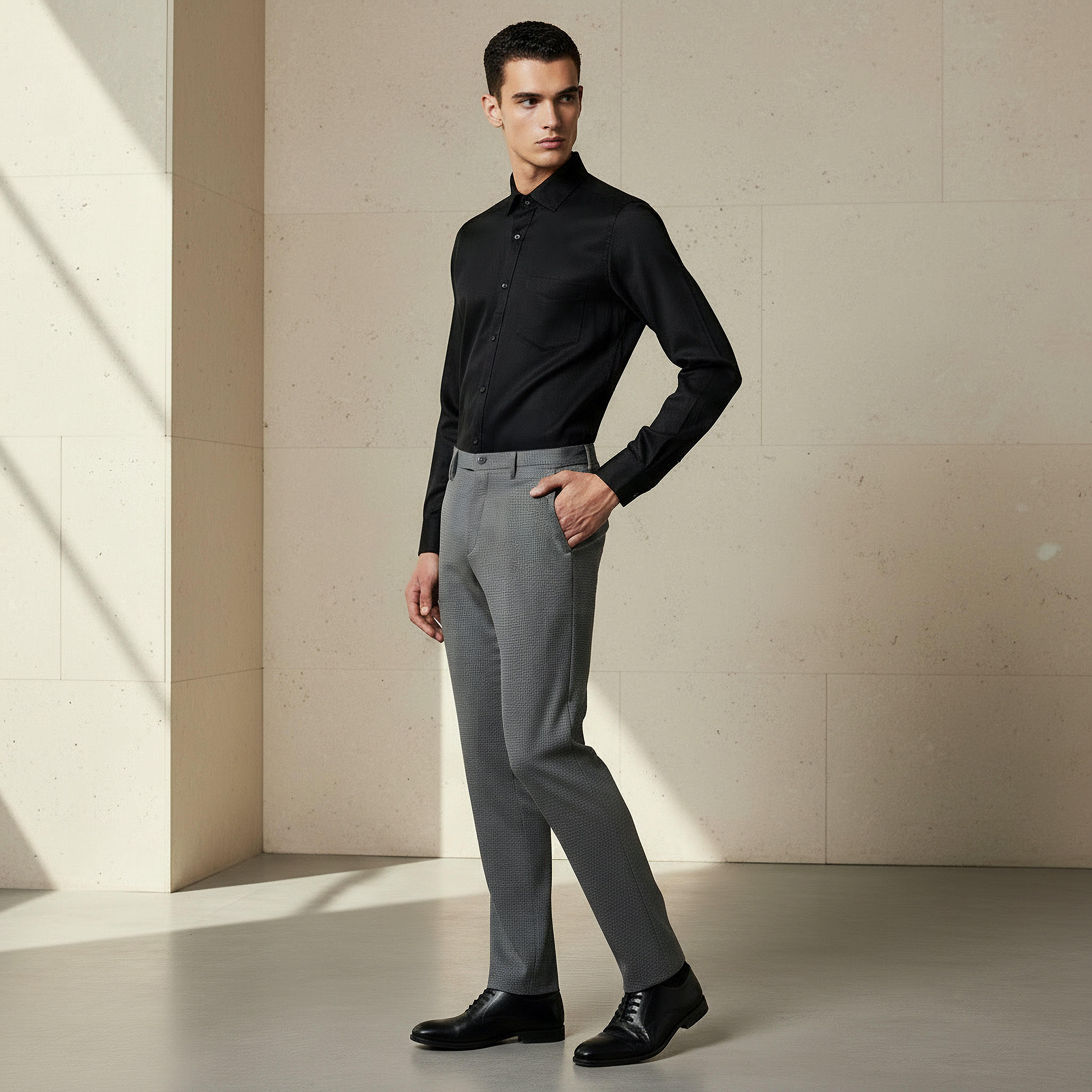 قميص رجالي بقصة عادية وياقة وأكمام طويلة-men-clothing-shirts-image-4