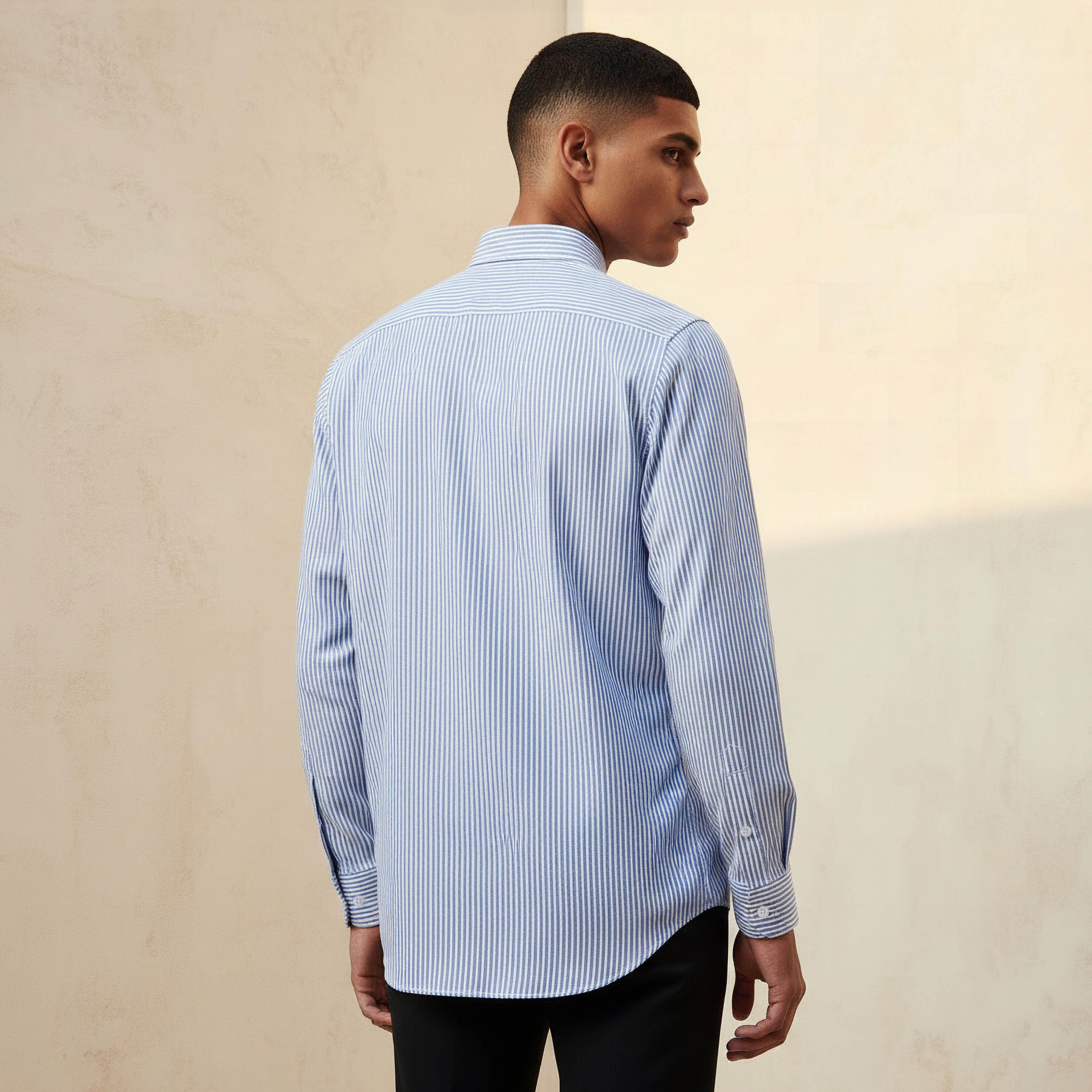 Men Regular Fit Collared Striped Long Sleeves Shirt-PROMO_SP_KSA_6_BUY3FORSAR119_130625-image-4