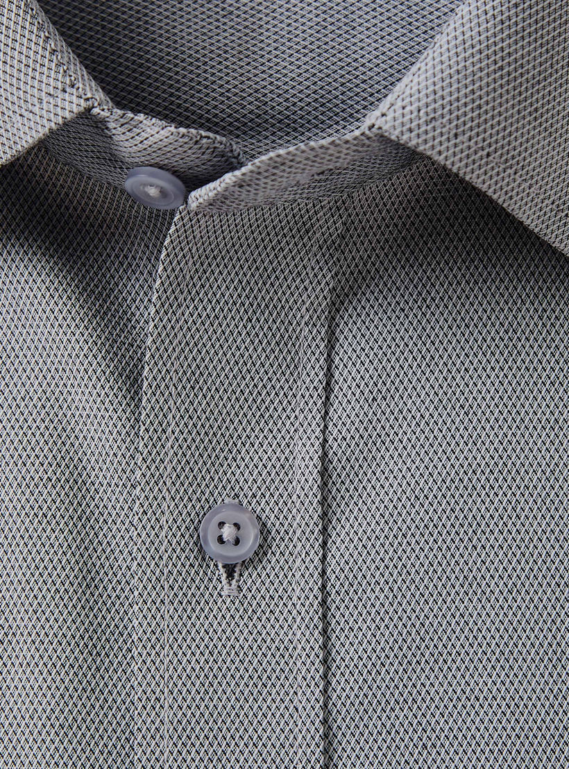 Men Regular Fit Collared Textured Long Sleeve Shirt-men-clothing-shirts-image-6