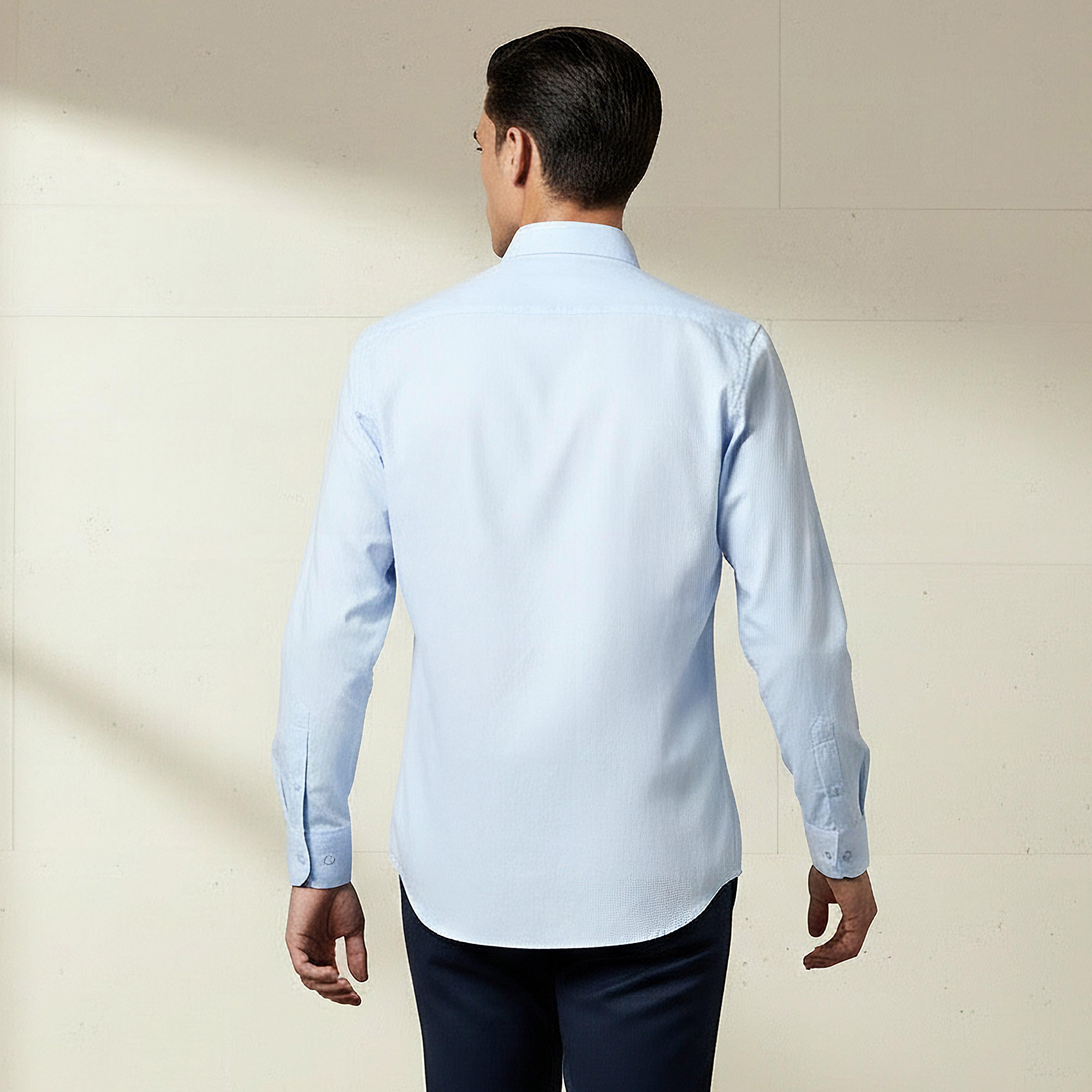Men Regular Fit Collared Textured Long Sleeve Shirt-PROMO_SP_KSA_6_BUY3FORSAR119_130625-image-3