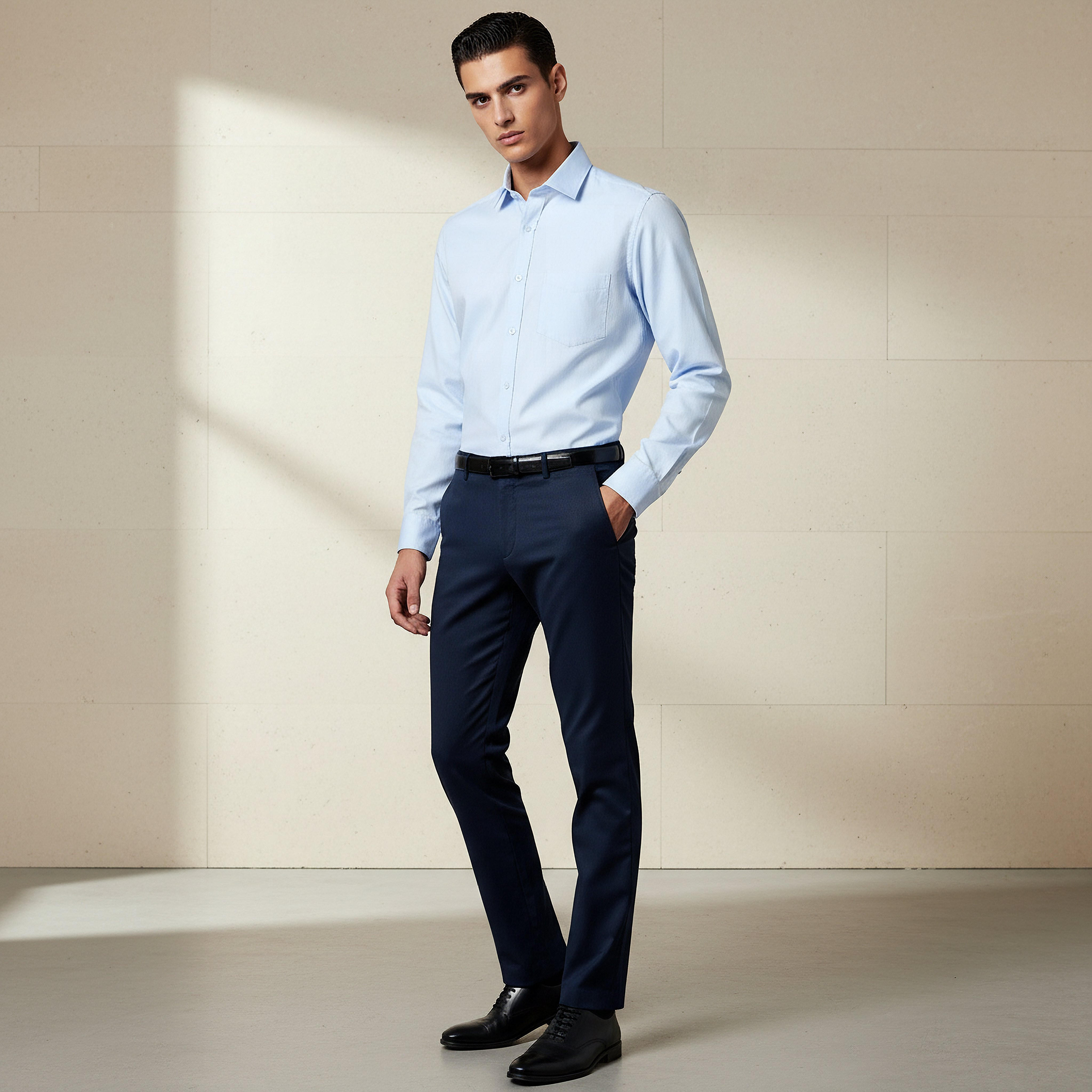 Men Regular Fit Collared Textured Long Sleeve Shirt-PROMO_SP_KSA_6_BUY3FORSAR119_130625-image-4