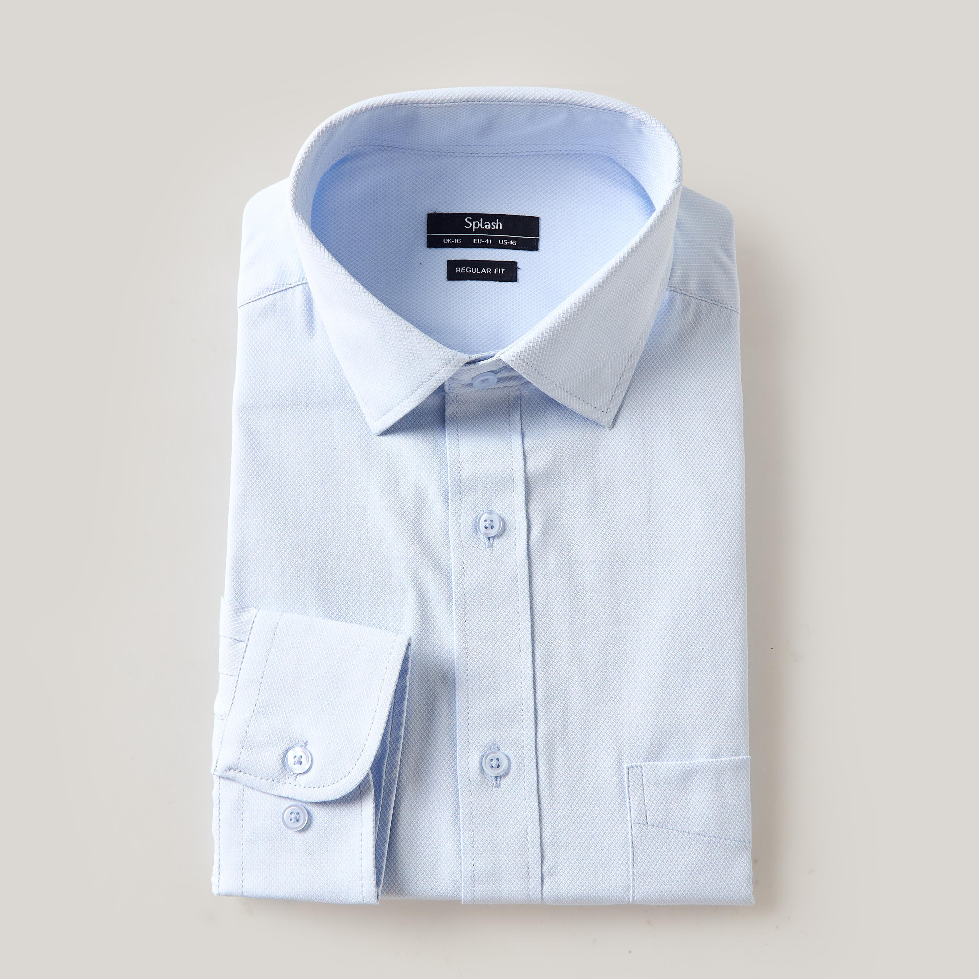 قميص بارز الملمس بأكمام طويلة وياقة وقصة عادية للرجال-men-clothing-shirts-image-5