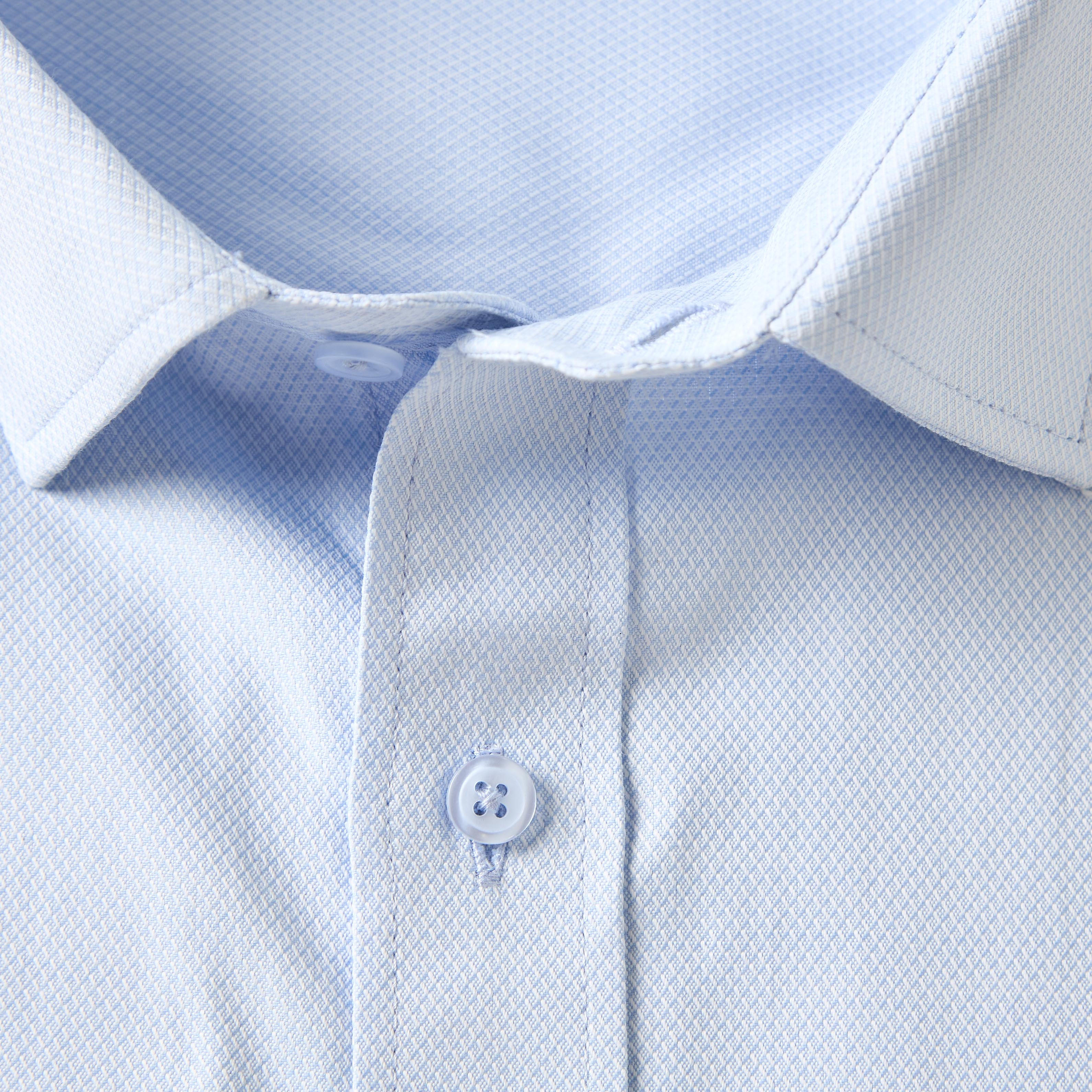 قميص بارز الملمس بأكمام طويلة وياقة وقصة عادية للرجال-men-clothing-shirts-image-7