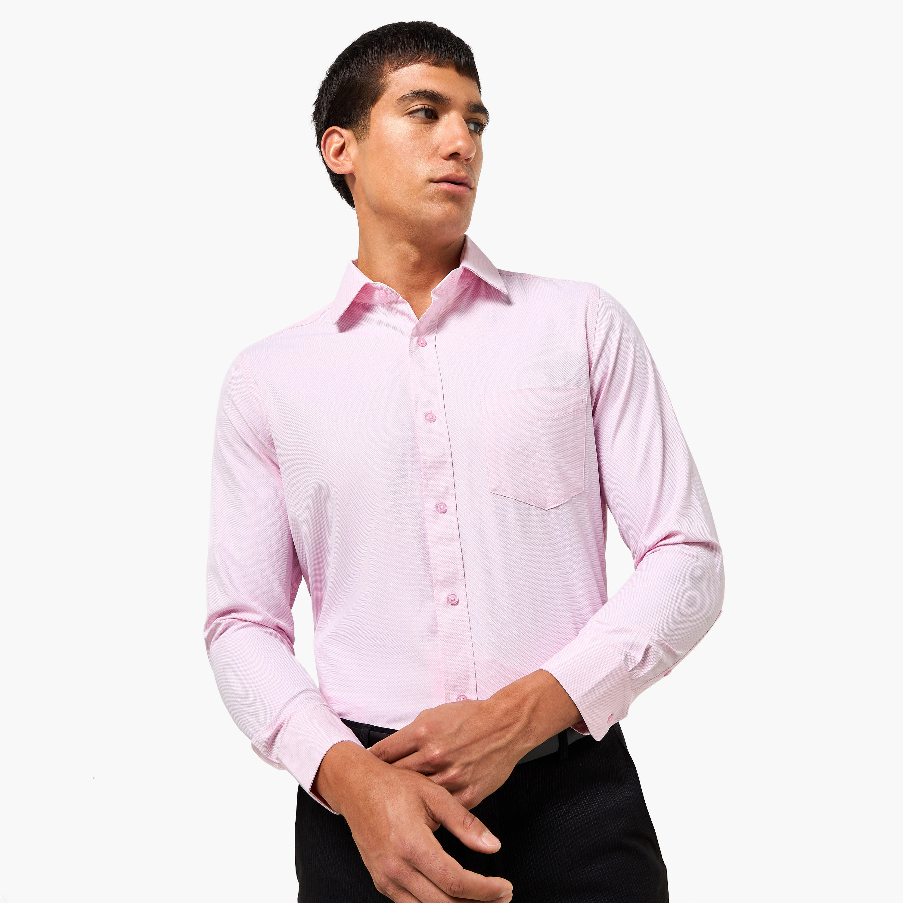 قميص بارز الملمس بأكمام طويلة وياقة وقصة عادية للرجال-PROMO_SP_KSA_6_BUY3FORSAR119_130625-image-6