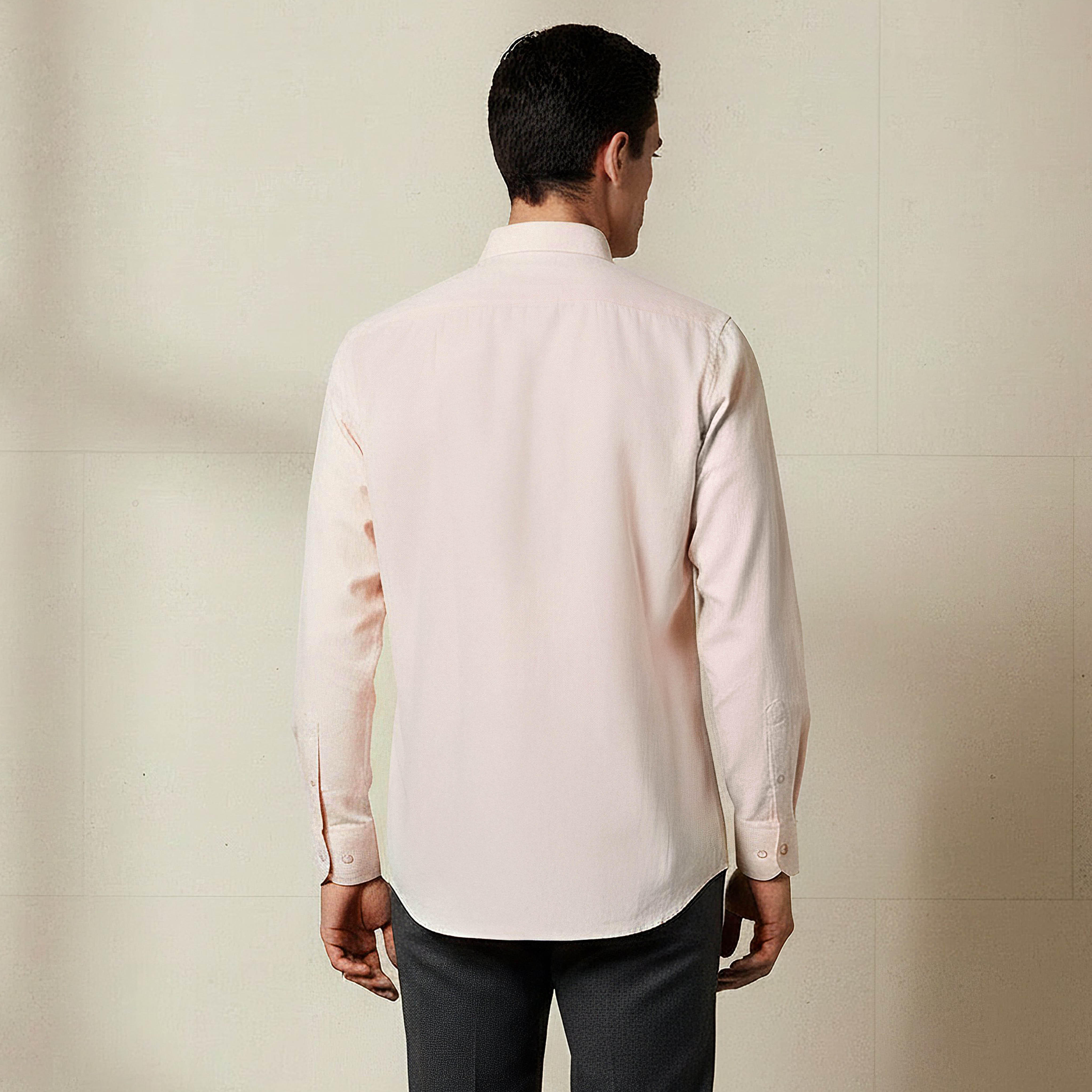قميص بارز الملمس بأكمام طويلة وياقة وقصة عادية للرجال-men-clothing-shirts-image-3