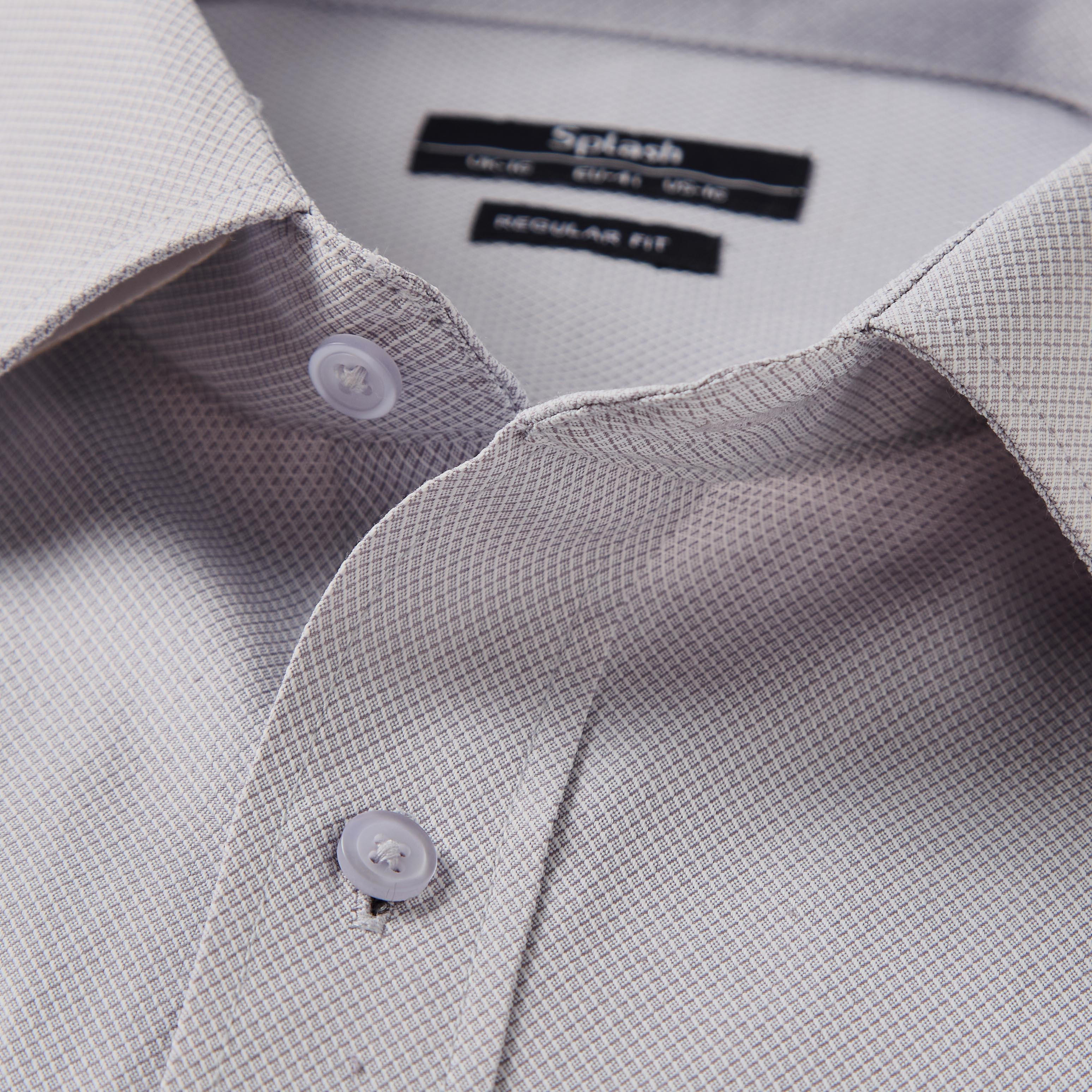 قميص بارز الملمس بأكمام طويلة وياقة وقصة عادية للرجال-men-clothing-shirts-image-5