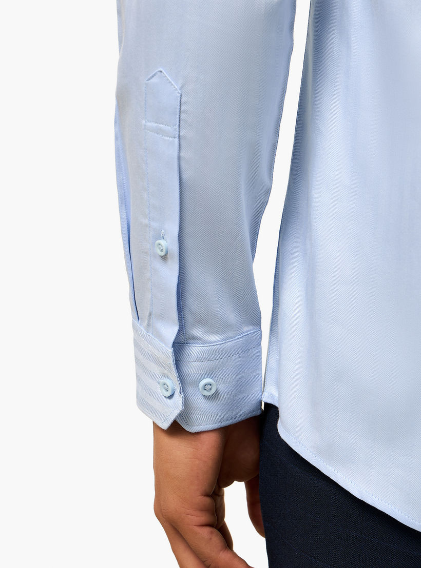 Men Regular Fit Collared Striped Long Sleeve Shirt-men-clothing-shirts-image-6