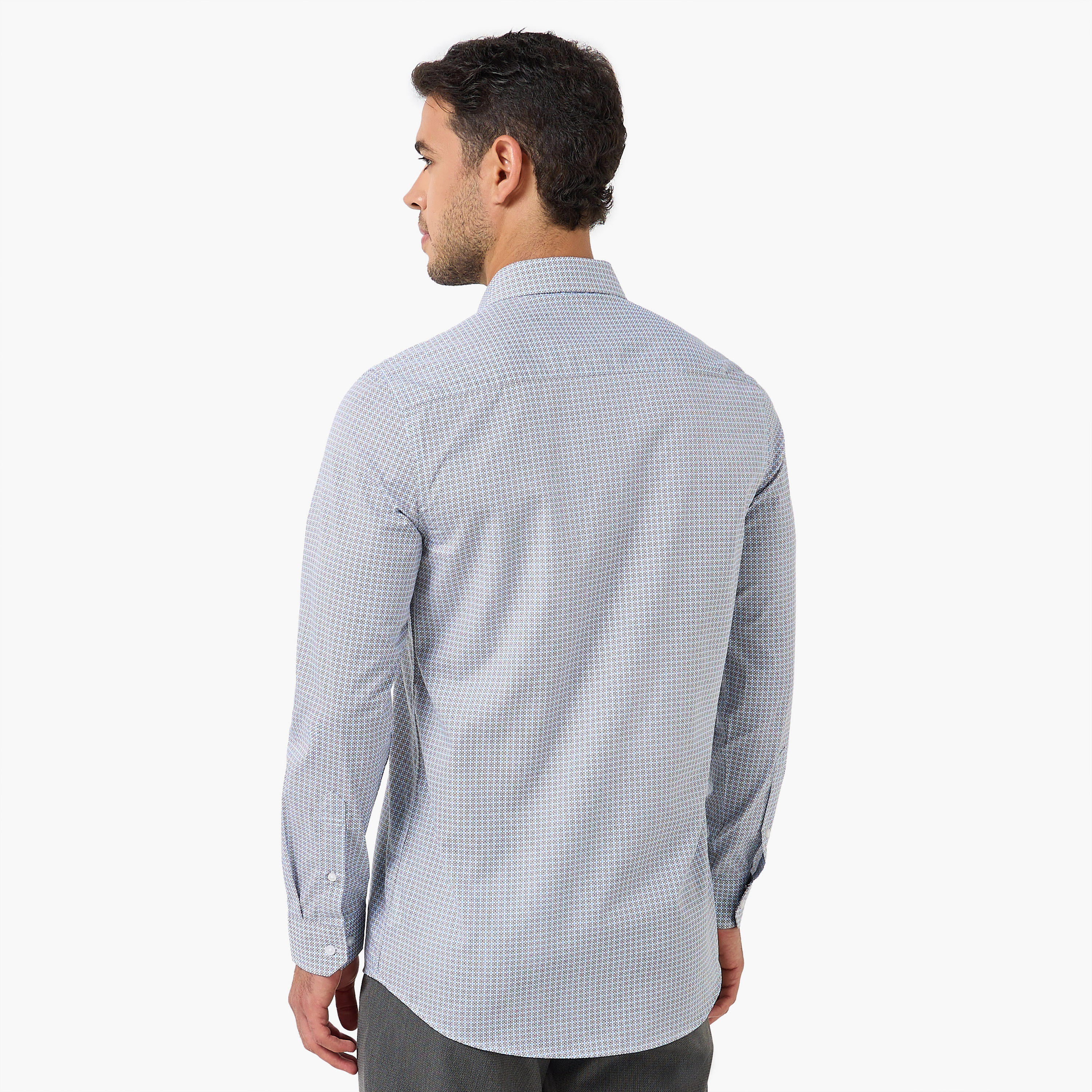 Men Regular Fit Collared Printed Long Sleeves Shirt-men-clothing-shirts-image-4