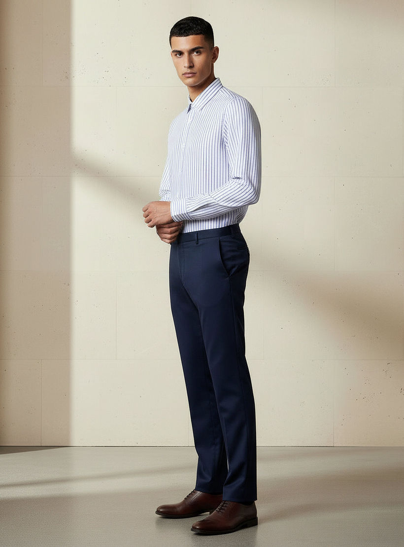 قميص رجالي مخطط بأكمام طويلة وياقة وقصة عادية-men-clothing-shirts-image-3