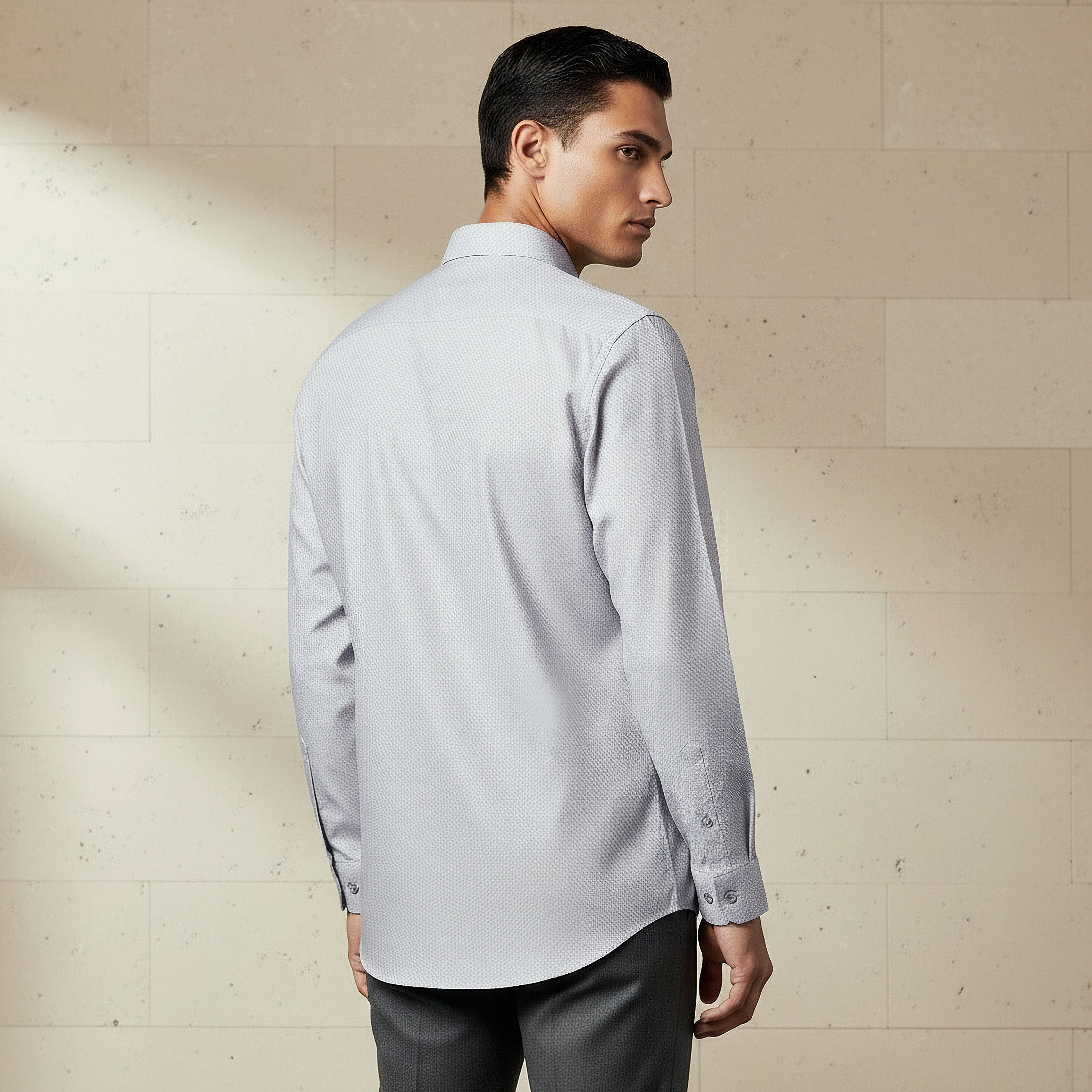 Men Regular Fit Collared Textured Long Sleeves Shirt-PROMO_SP_BH_BUY2FOR14_130625-image-3