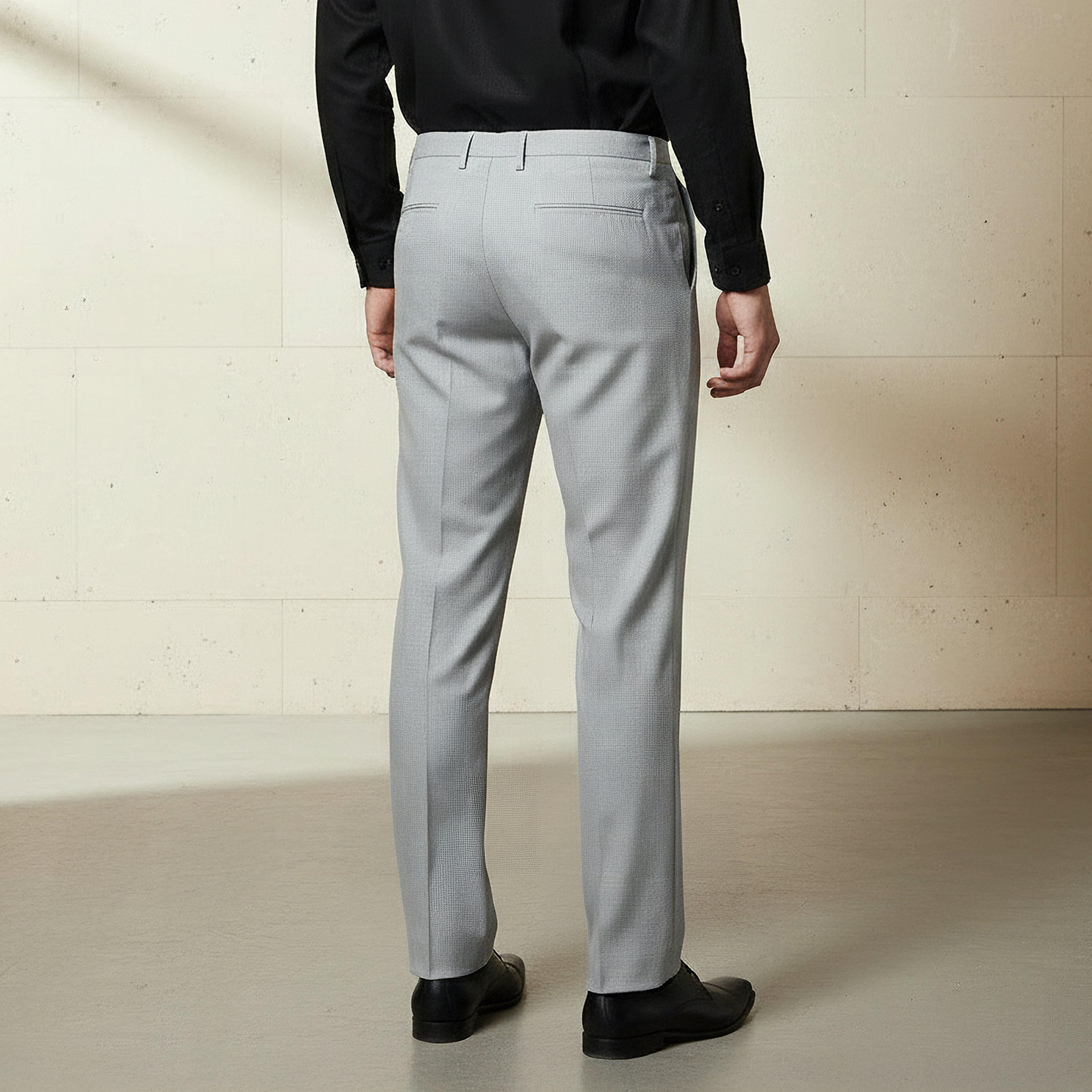 بنطلون رسمي بقصة سليم وخصر مرن -men-clothing-bottoms-trousersandchinos-trousers-image-3