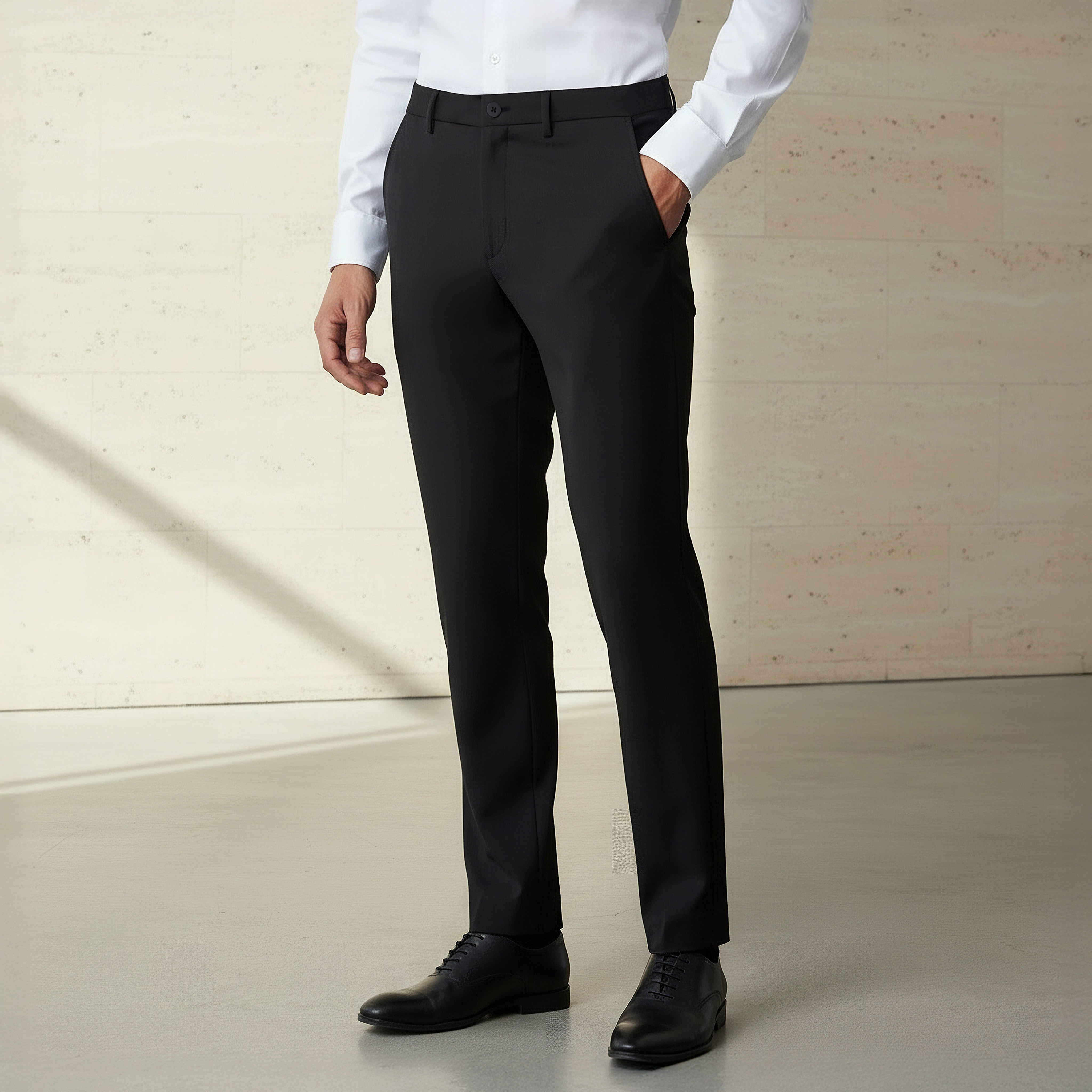 بنطلون بقصة عادية وخصر مرن-men-clothing-coordsets-image-4