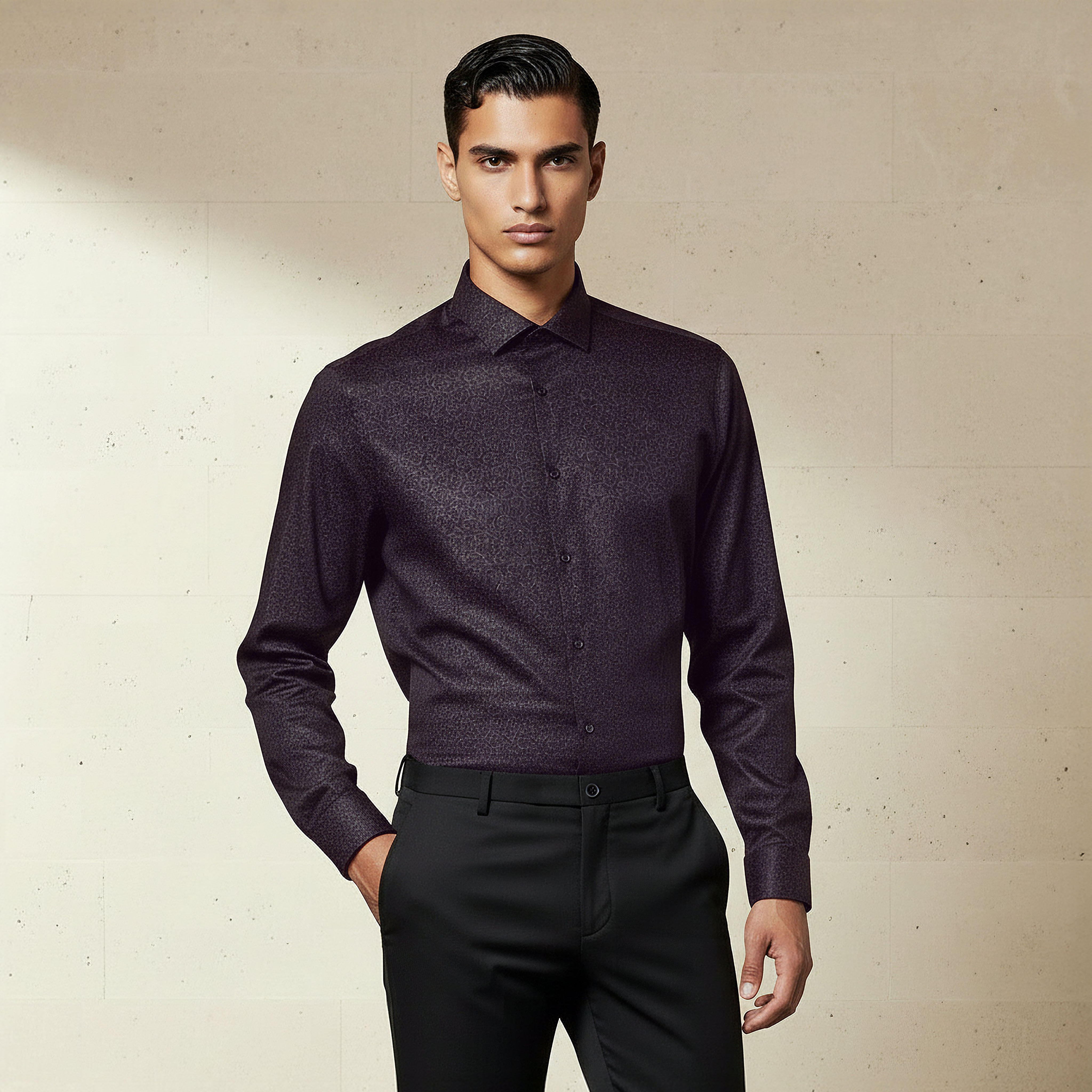 Men Slim Fit Collared Printed Long Sleeves Shirt-PROMO_SP_SA_2FOR169_110625-image-1