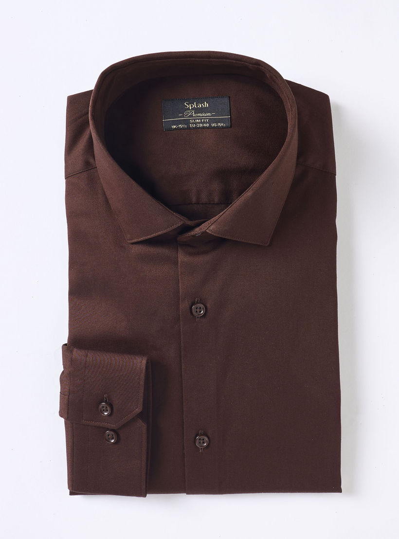 Men Regular Fit Collared Long Sleeve Shirt-men-clothing-shirts-image-5