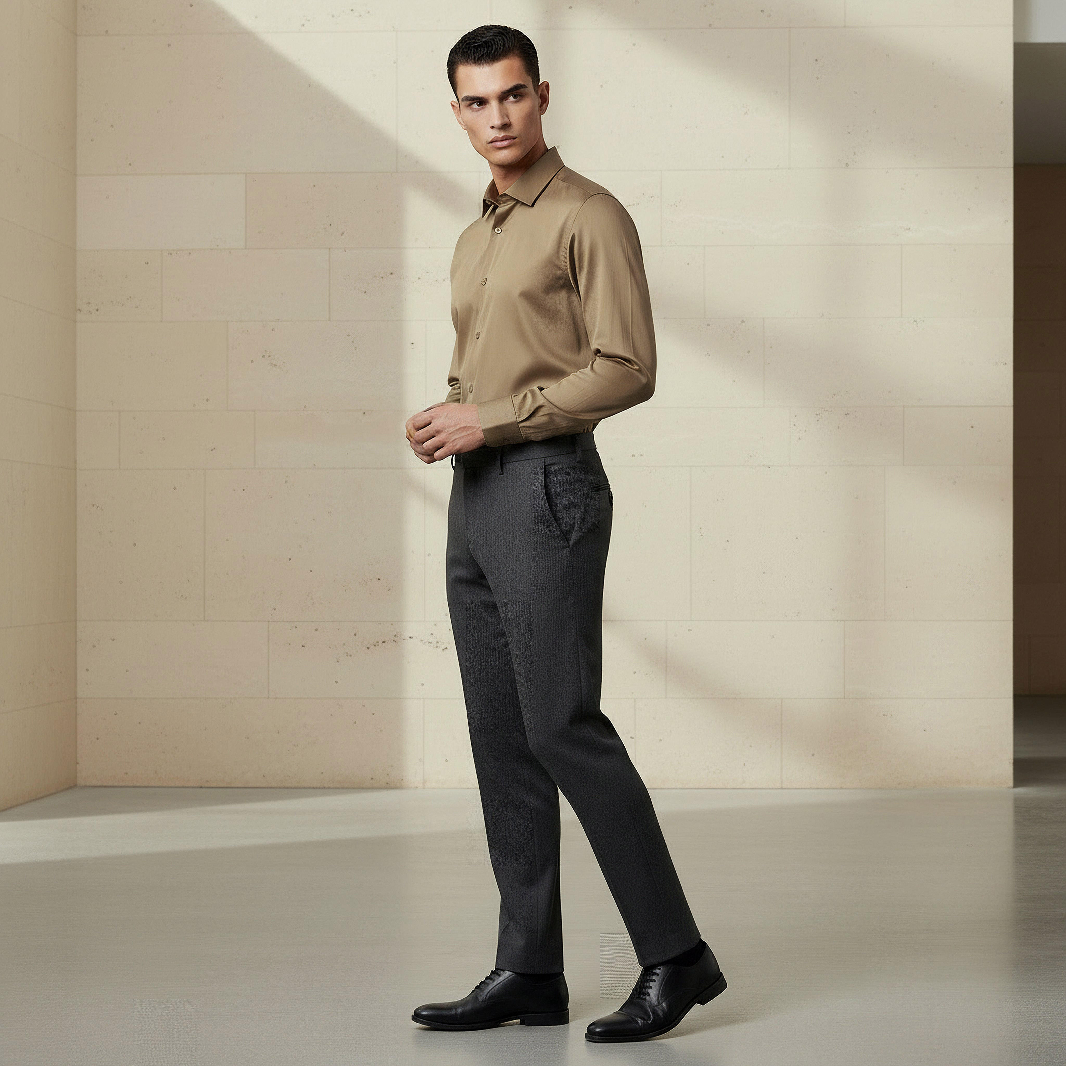 Men Regular Fit Collared Long Sleeve Shirt-men-clothing-shirts-image-4
