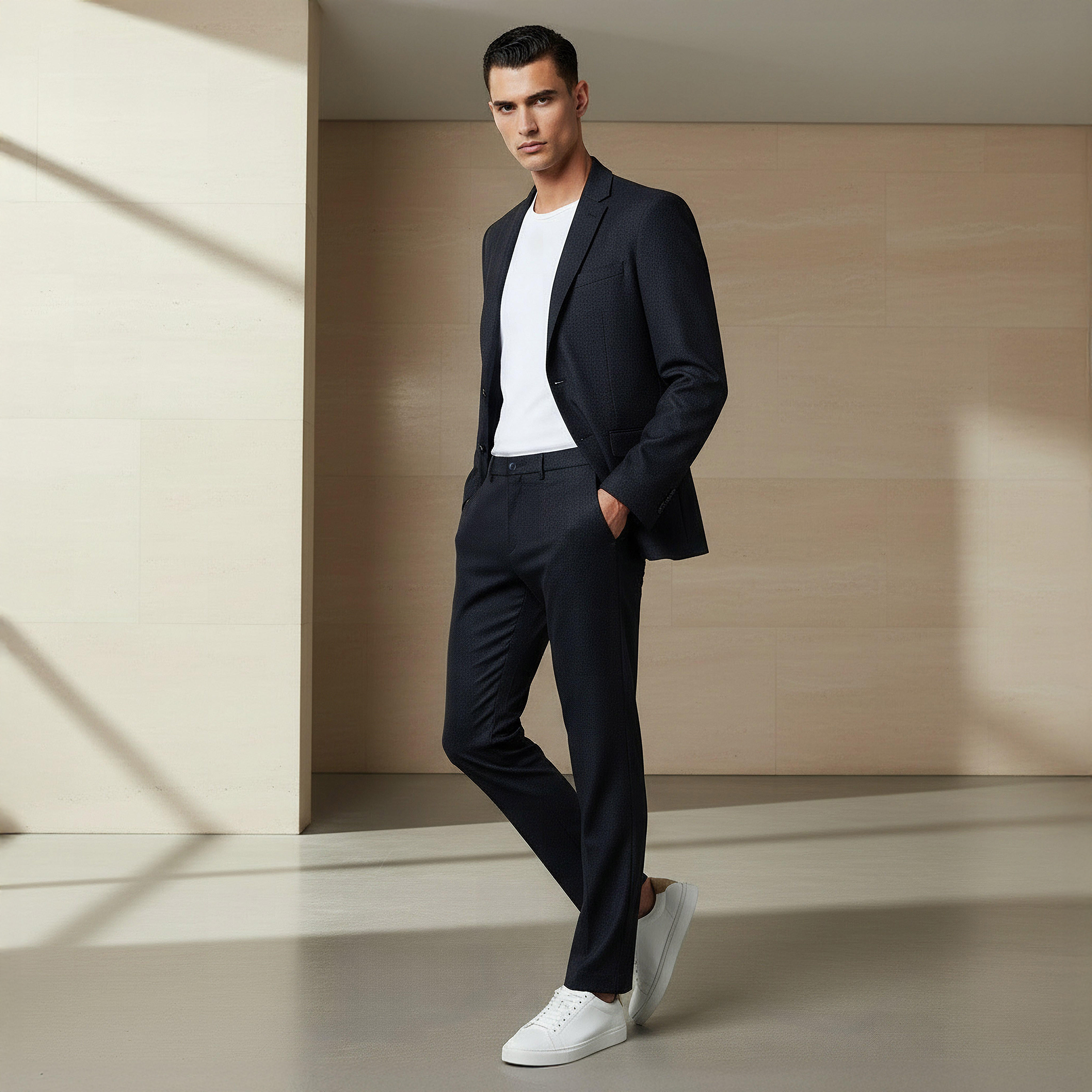 Slim Fit Flexi Waist Trousers-men-clothing-bottoms-trousersandchinos-trousers-image-2