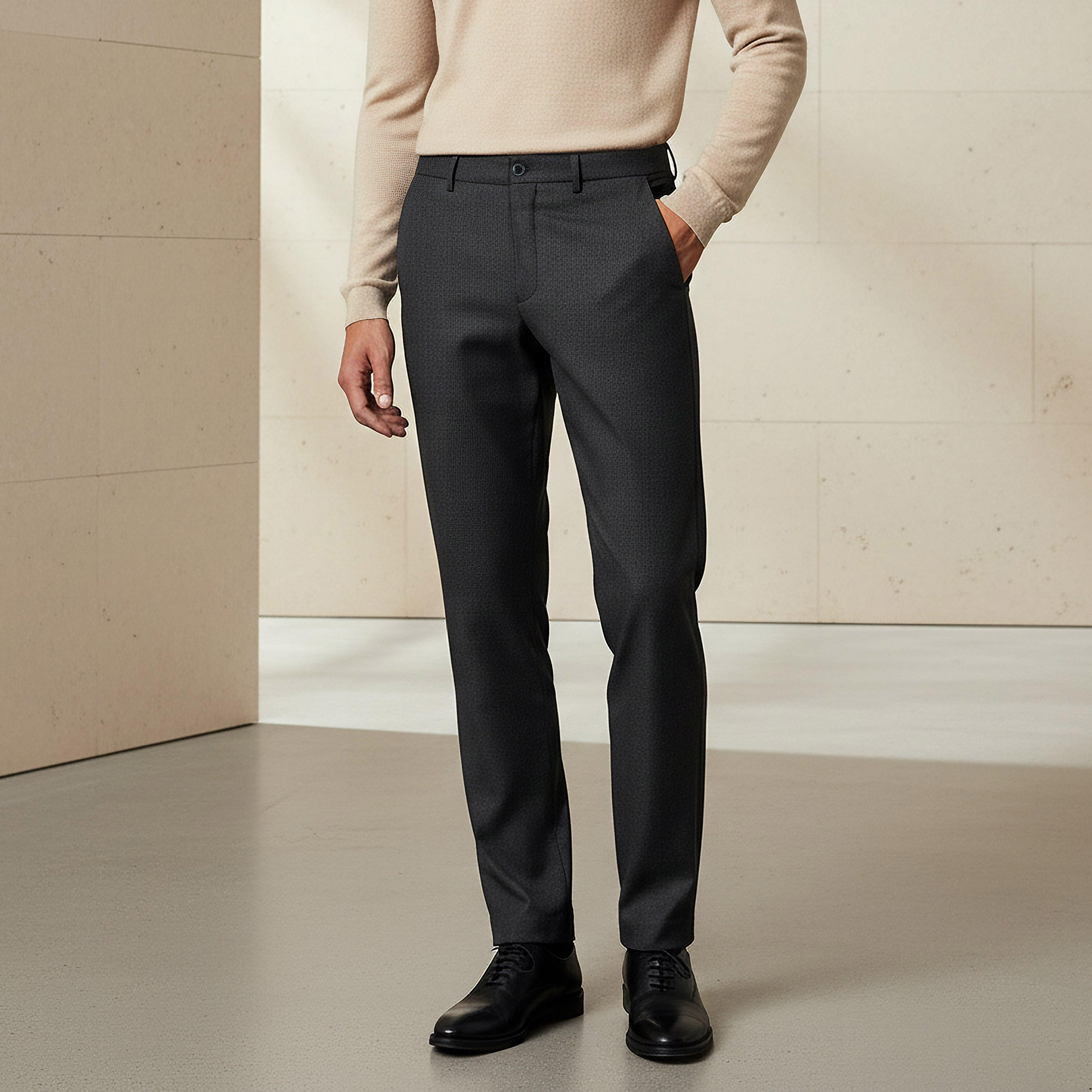 Slim Fit Flexi Waist Trousers-men-clothing-bottoms-trousersandchinos-trousers-image-1